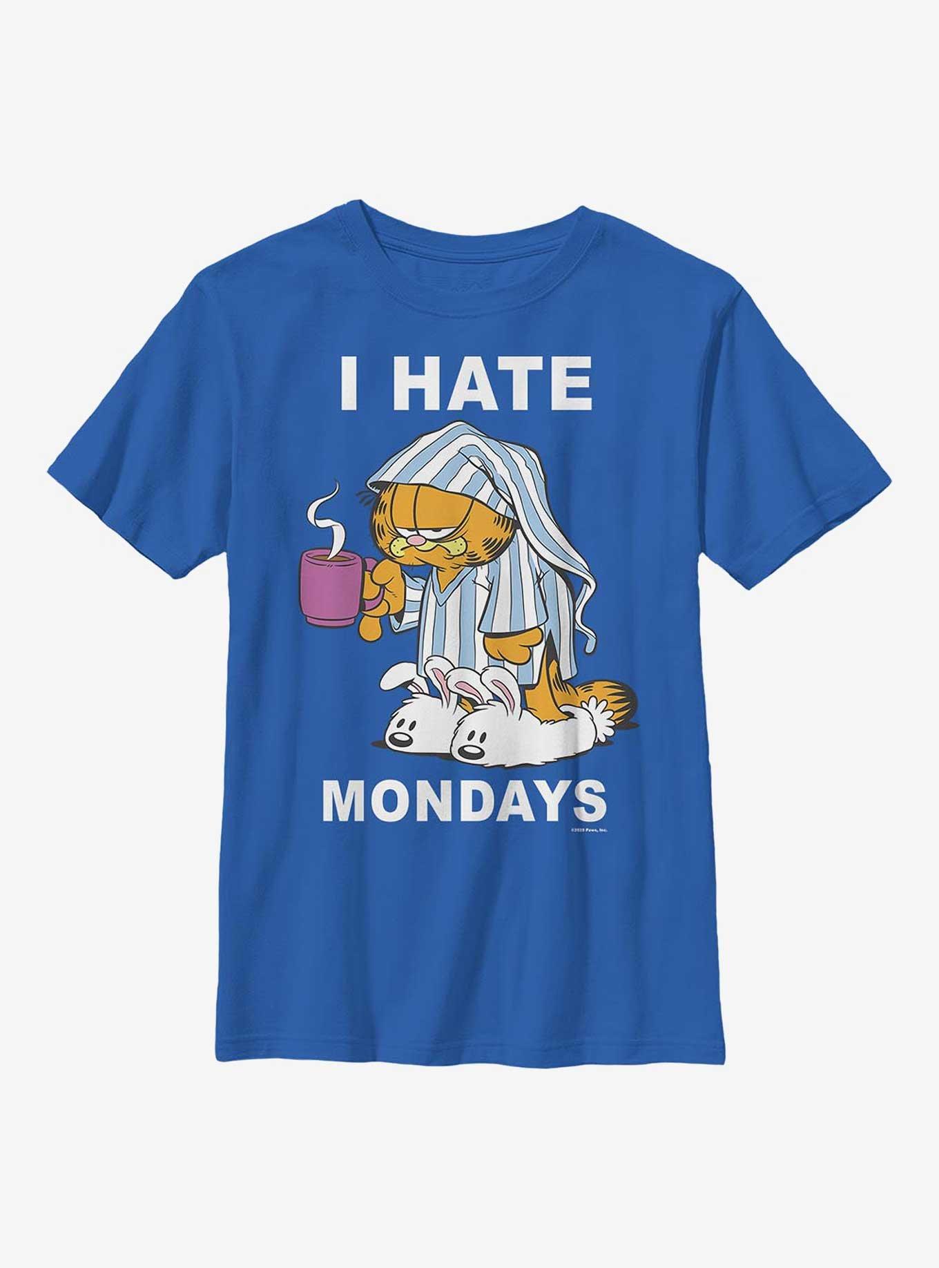 Garfield I Hate Mondays Youth T Shirt BLUE BoxLunch