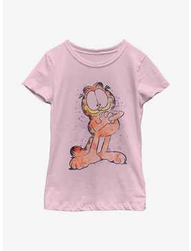 Garfield Watercolor Tabby Youth Girl's T-Shirt, , hi-res