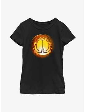 Garfield Pumpkin Carve Face Youth Girl's T-Shirt, , hi-res