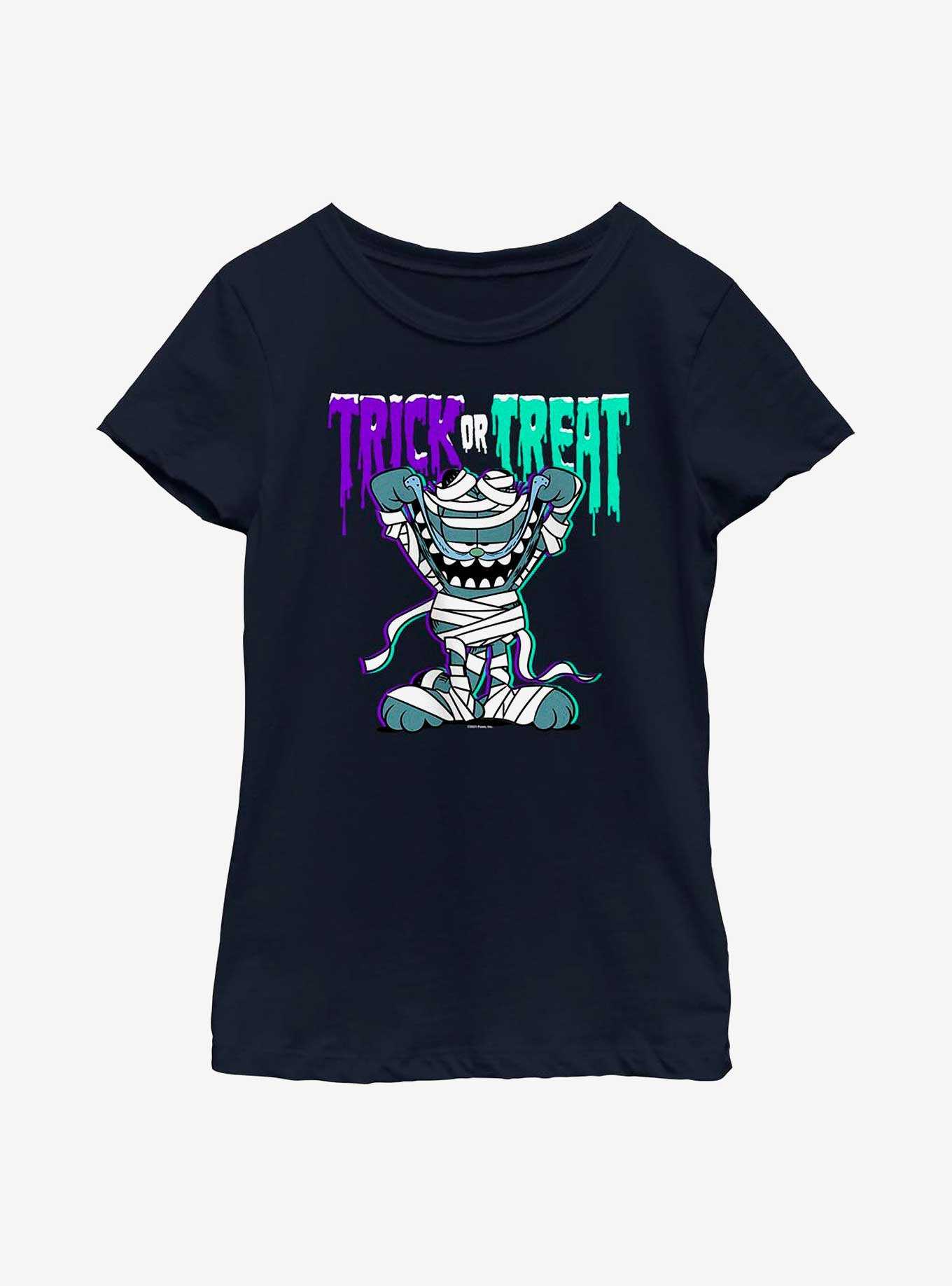 Garfield Mummy Trick or Treat Youth Girl's T-Shirt, , hi-res