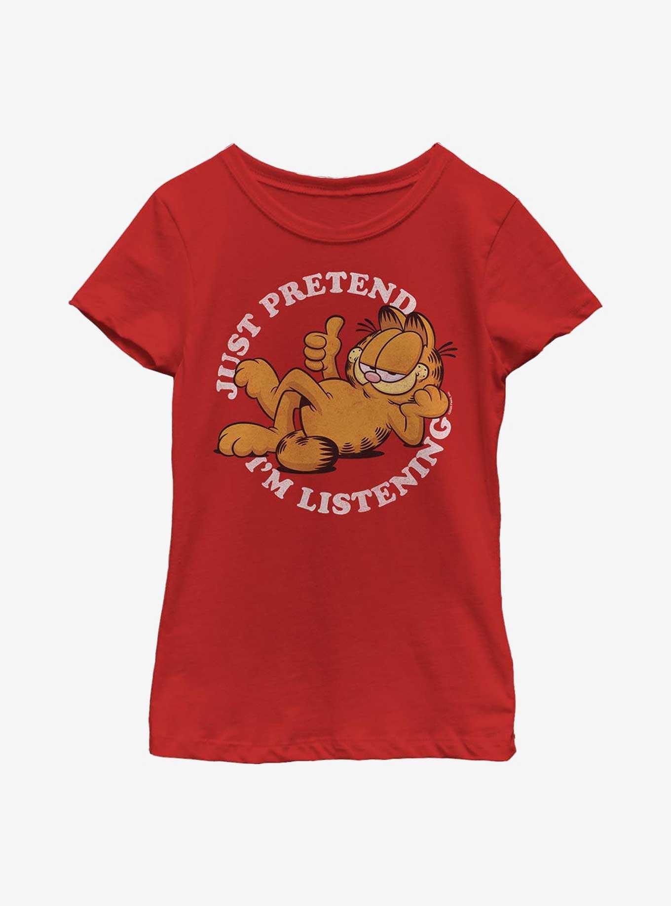Garfield Not Listening Youth Girl's T-Shirt, , hi-res