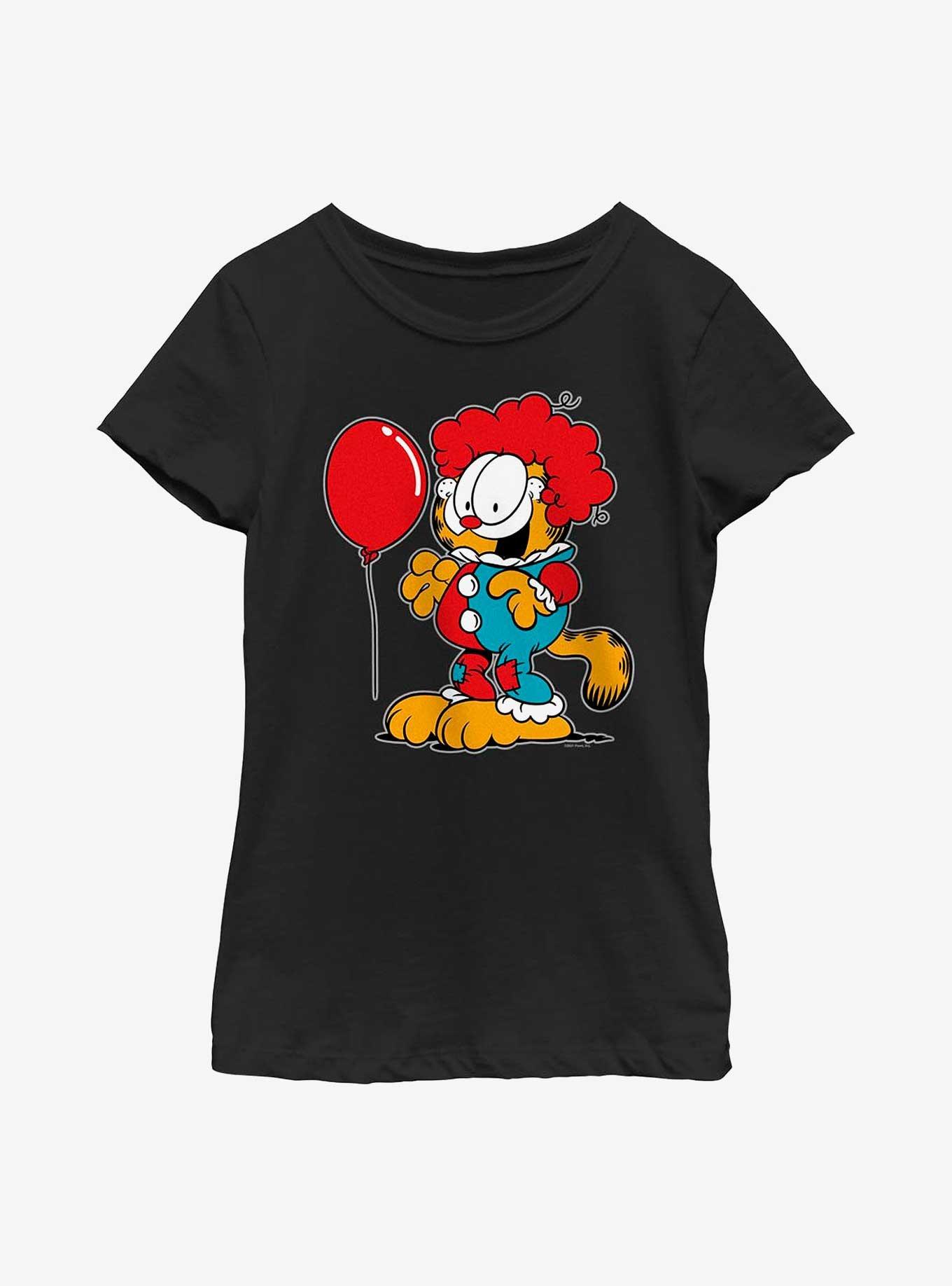 Garfield The Clown Youth Girl's T-Shirt, BLACK, hi-res