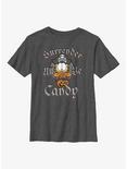 Garfield Pirate Garfield Surrender The Candy Youth T-Shirt, CHAR HTR, hi-res