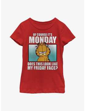 Garfield Monday Meme Youth Girl's T-Shirt, , hi-res