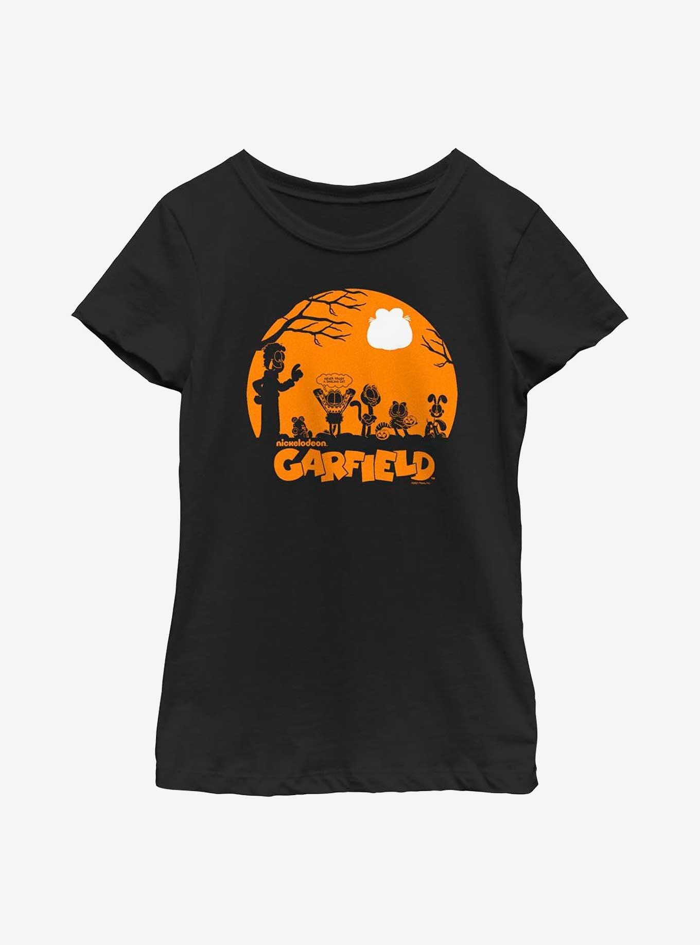 Garfield Garfield Haunt Youth Girl's T-Shirt, BLACK, hi-res