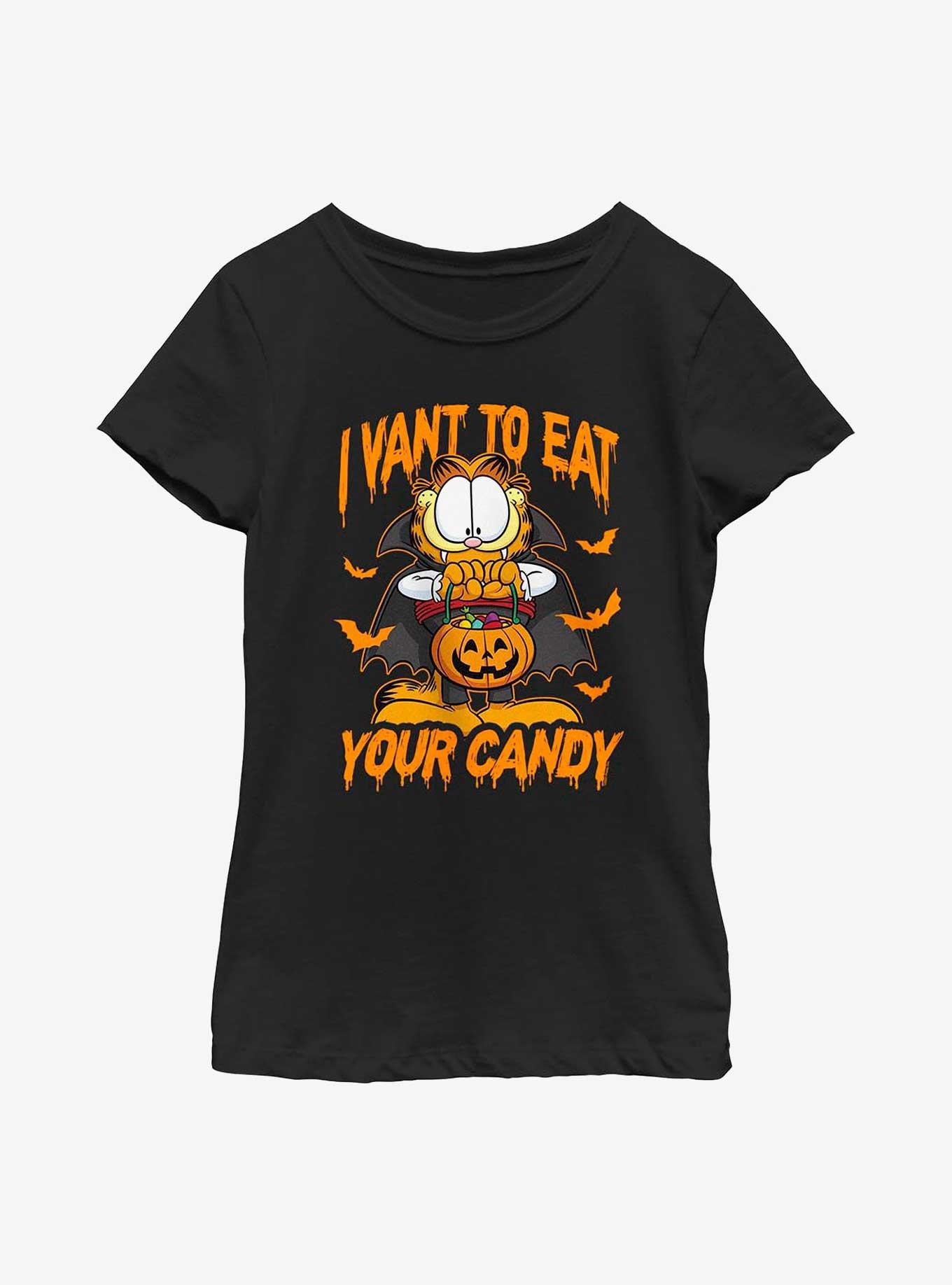 Garfield Dracula Cat Youth Girl's T-Shirt, , hi-res