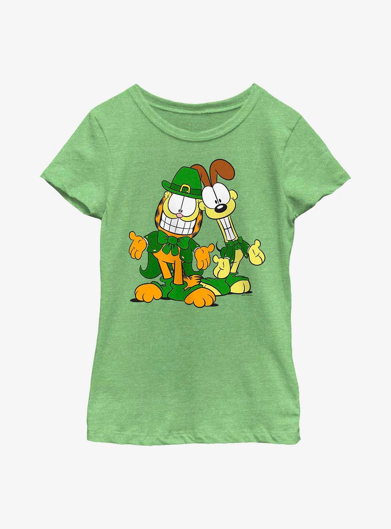 Garfield Leprechaun Duo Youth Girl's T-Shirt, GRN APPLE, hi-res