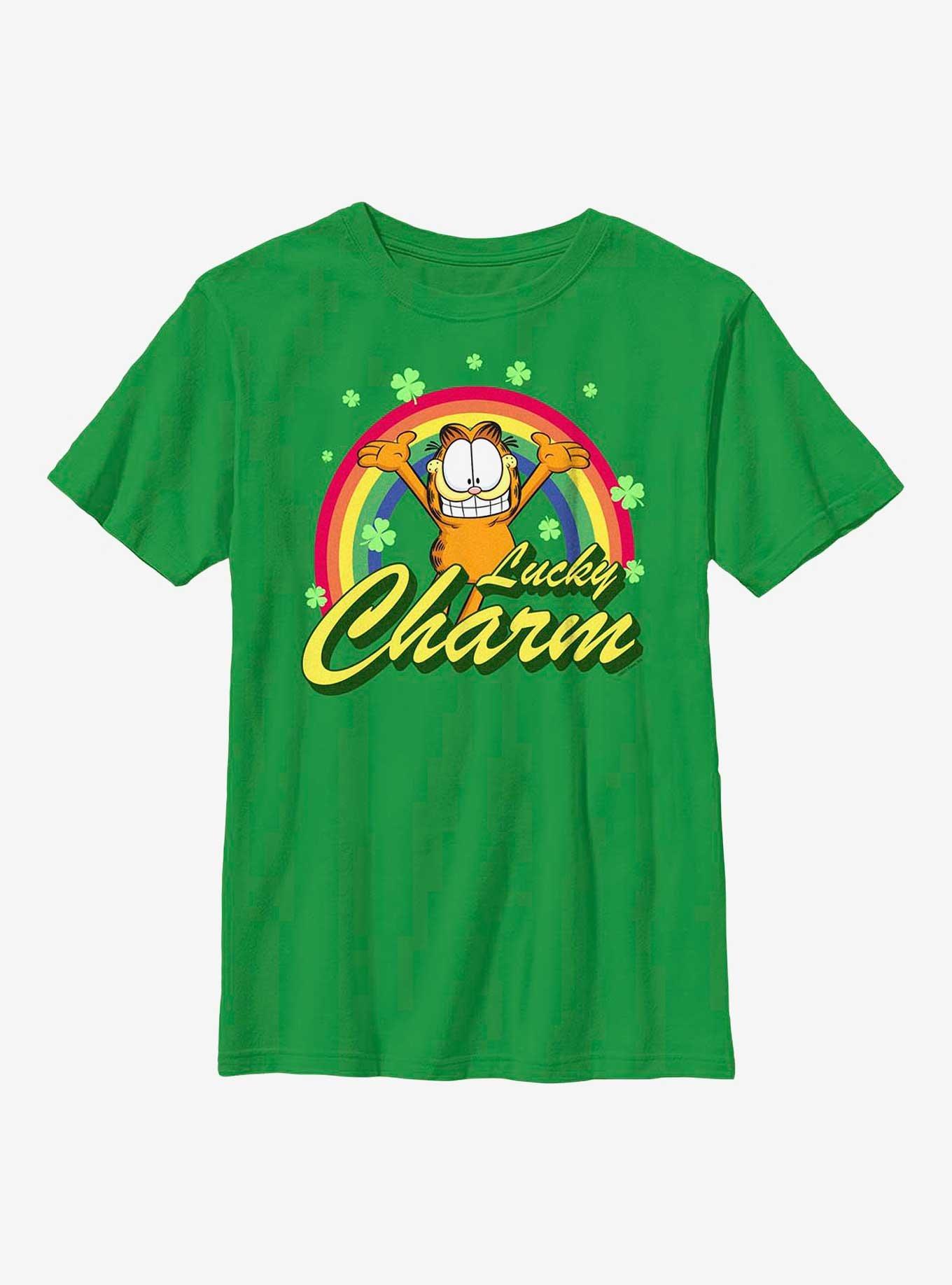Garfield Lucky Charm Youth T-Shirt, KELLY, hi-res