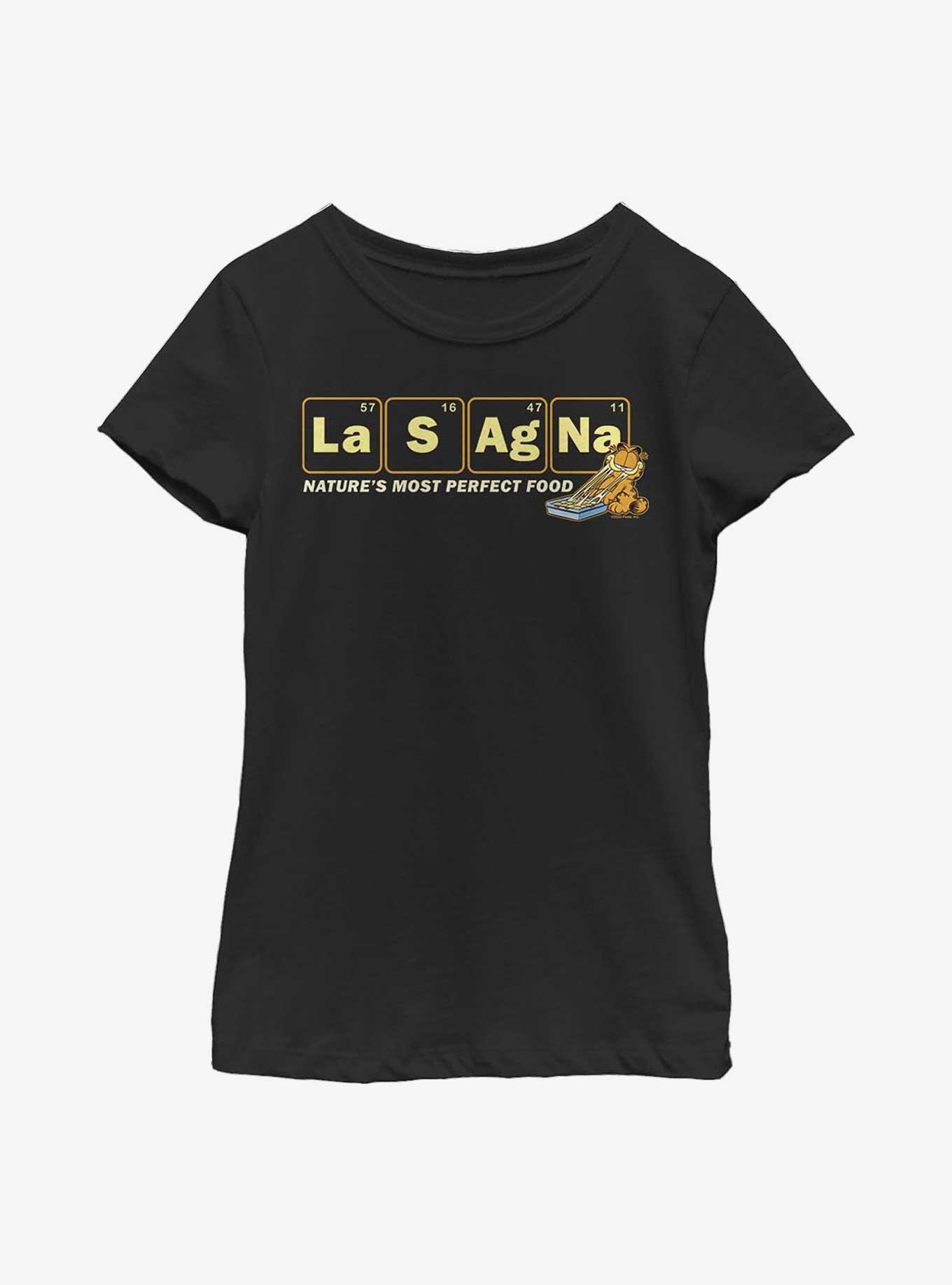 Garfield Lasagna Periodic Youth Girl's T-Shirt, , hi-res