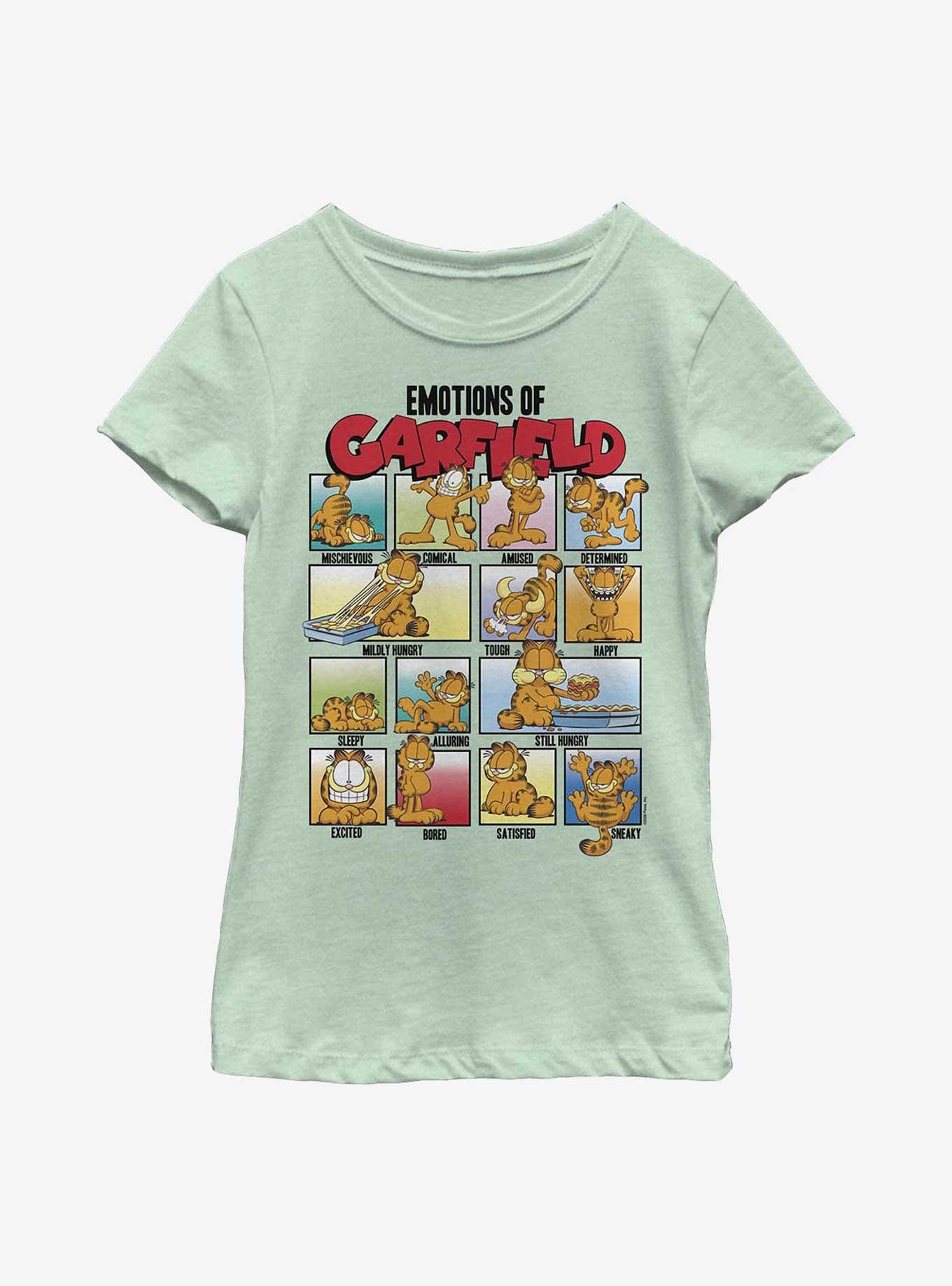 Garfield Emotions Of Garfield Youth Girl's T-Shirt, MINT, hi-res