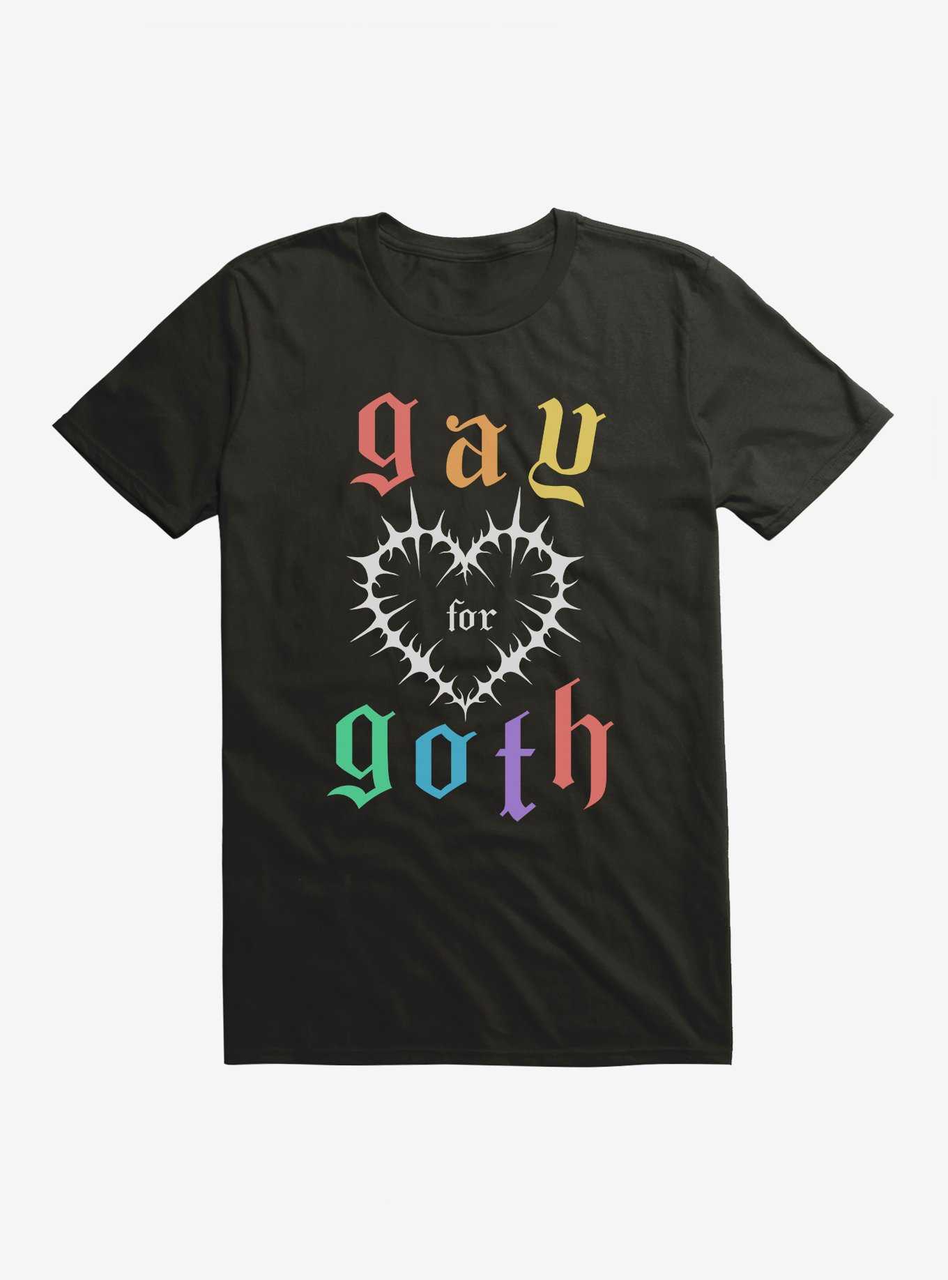 Pride Gay For Goth T-Shirt, , hi-res