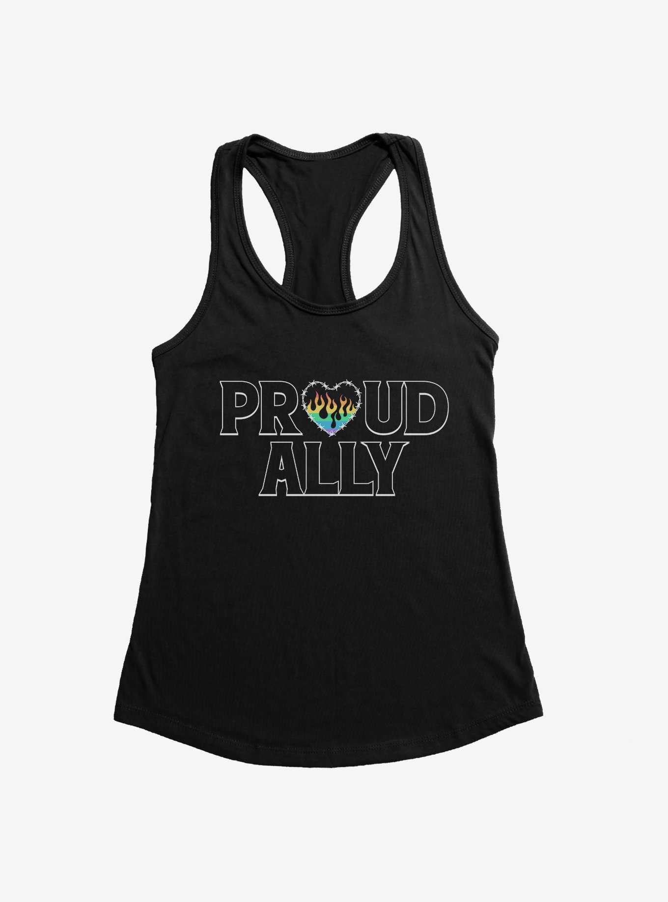 Pride Proud Ally Flames Girls Tank, , hi-res
