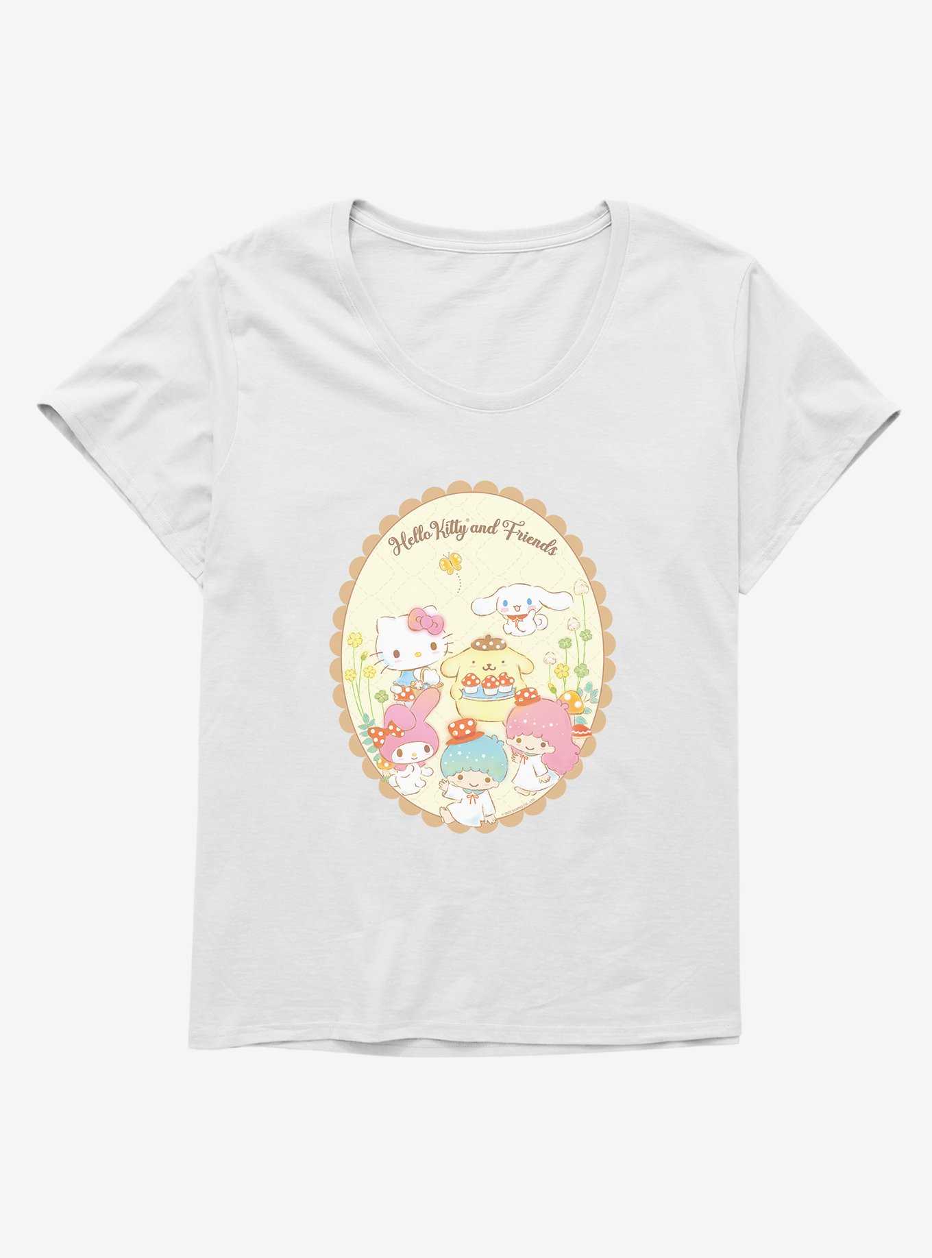 Hello Kitty And Friends Mushroom Cupcakes Girls T-Shirt Plus Size, , hi-res