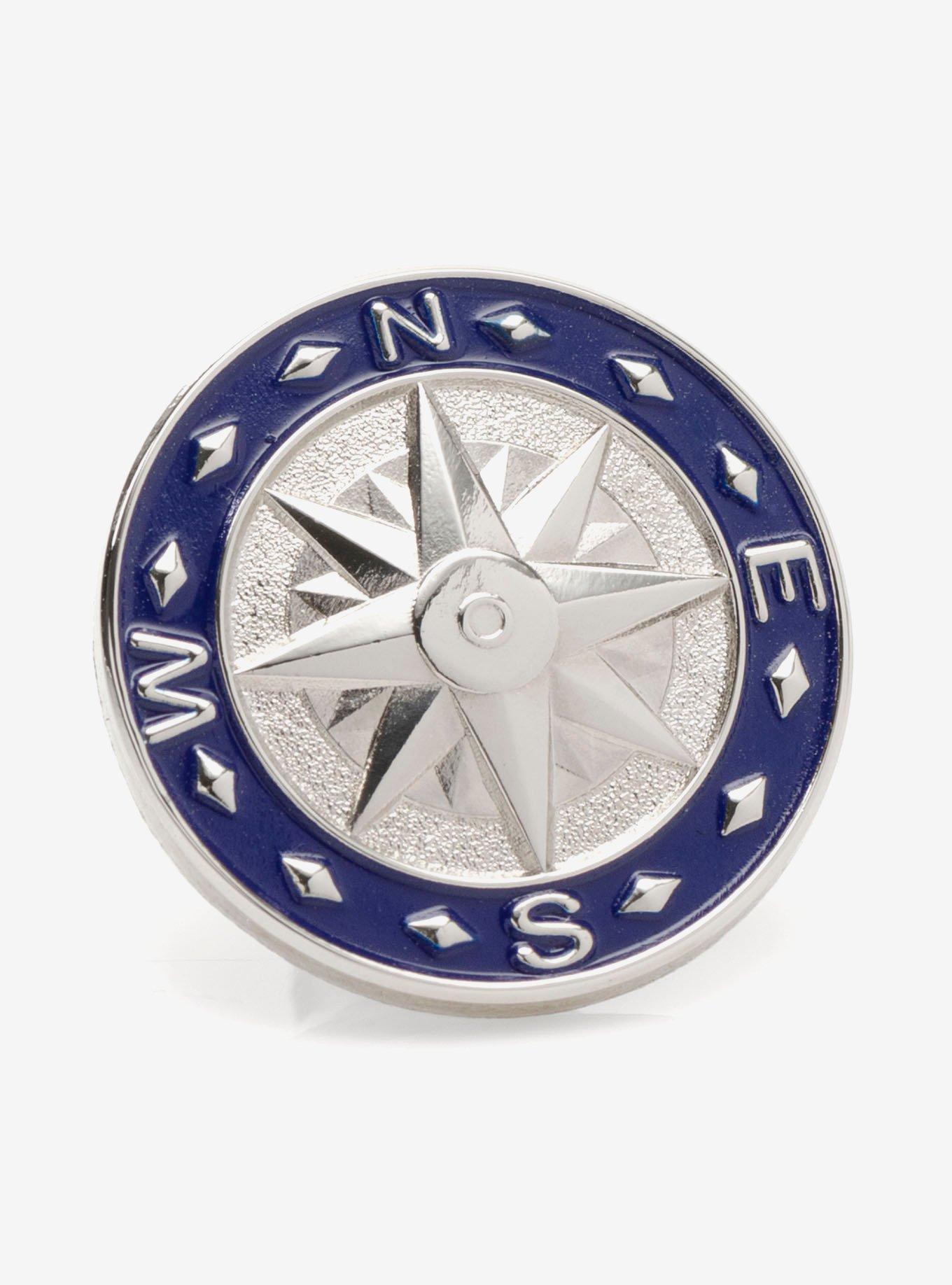 Blue Compass Lapel Pin, , hi-res