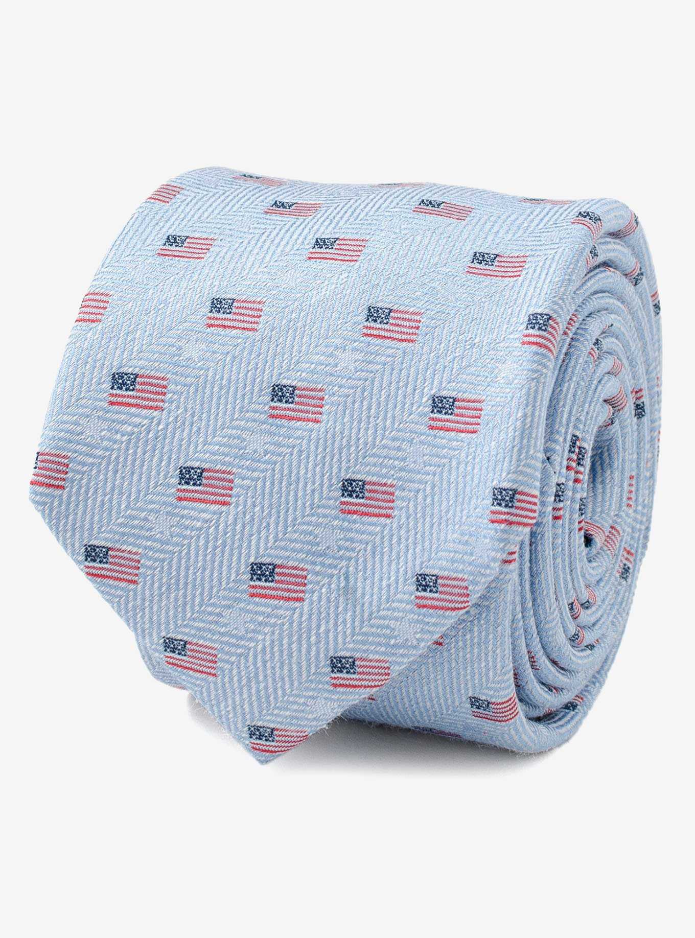American Flag Blue Men's Tie, , hi-res