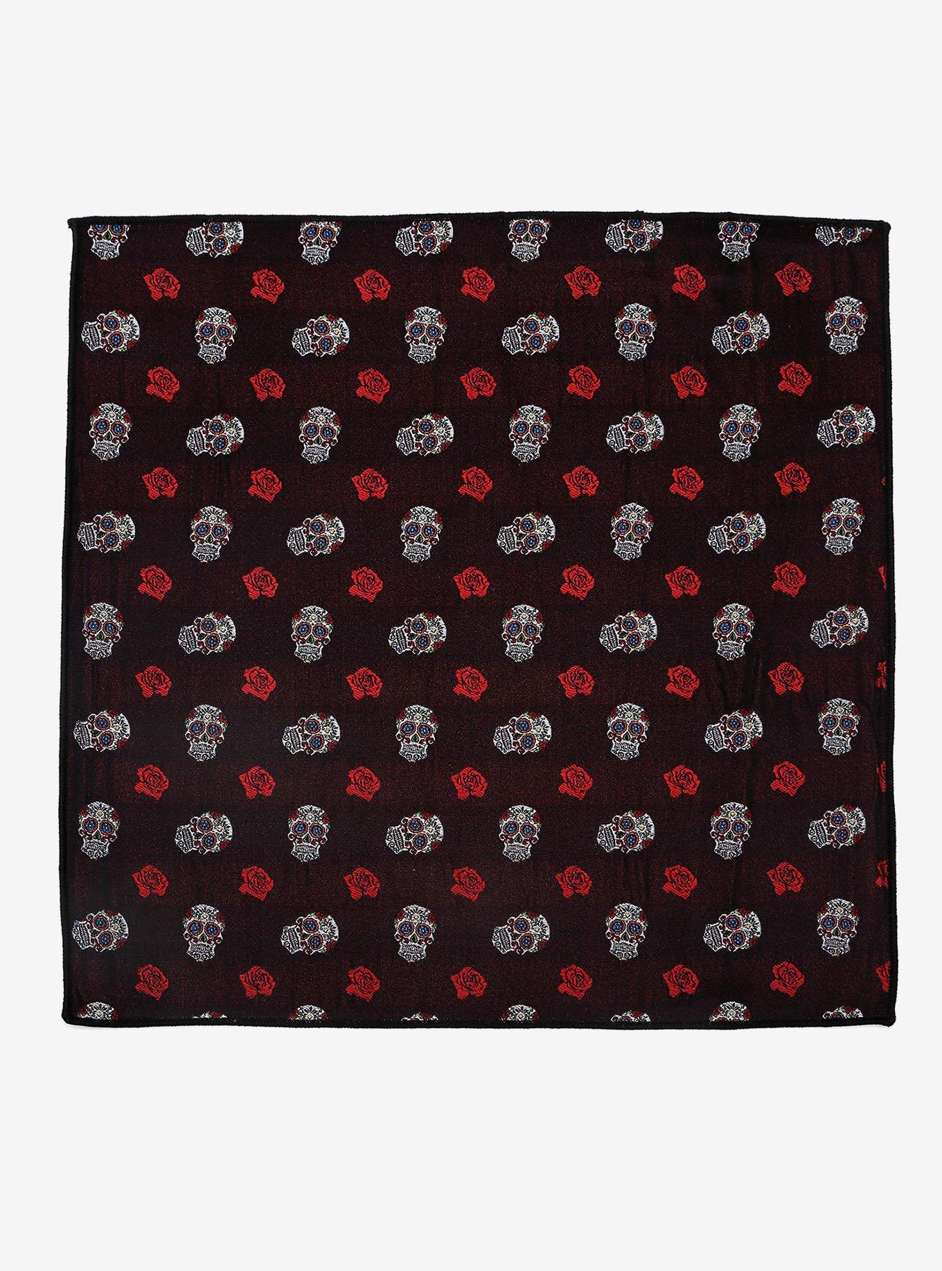 Day of the Dead Sugar Skull Pocket Square, , hi-res