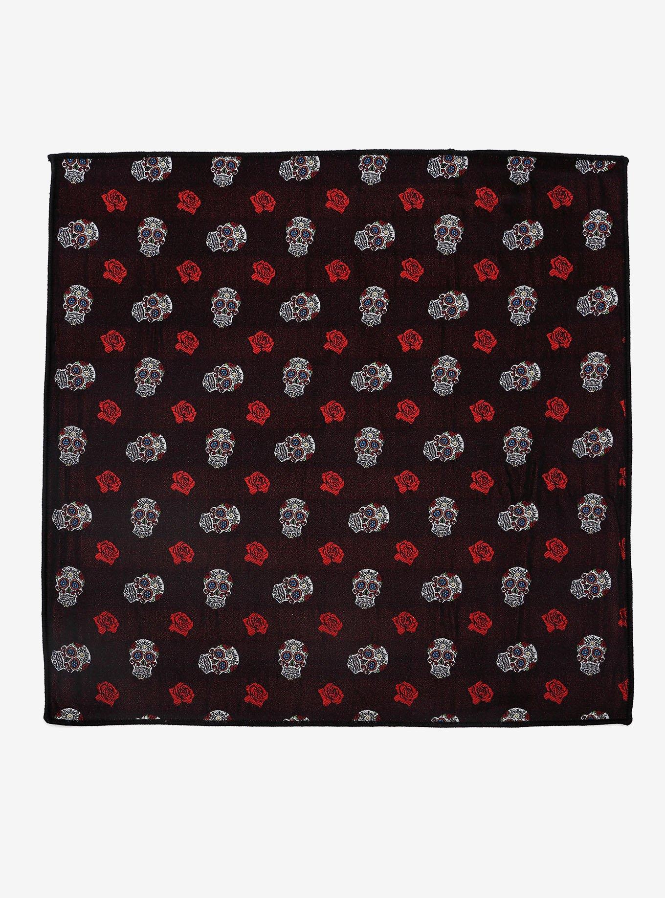 Day of the Dead Sugar Skull Pocket Square, , hi-res