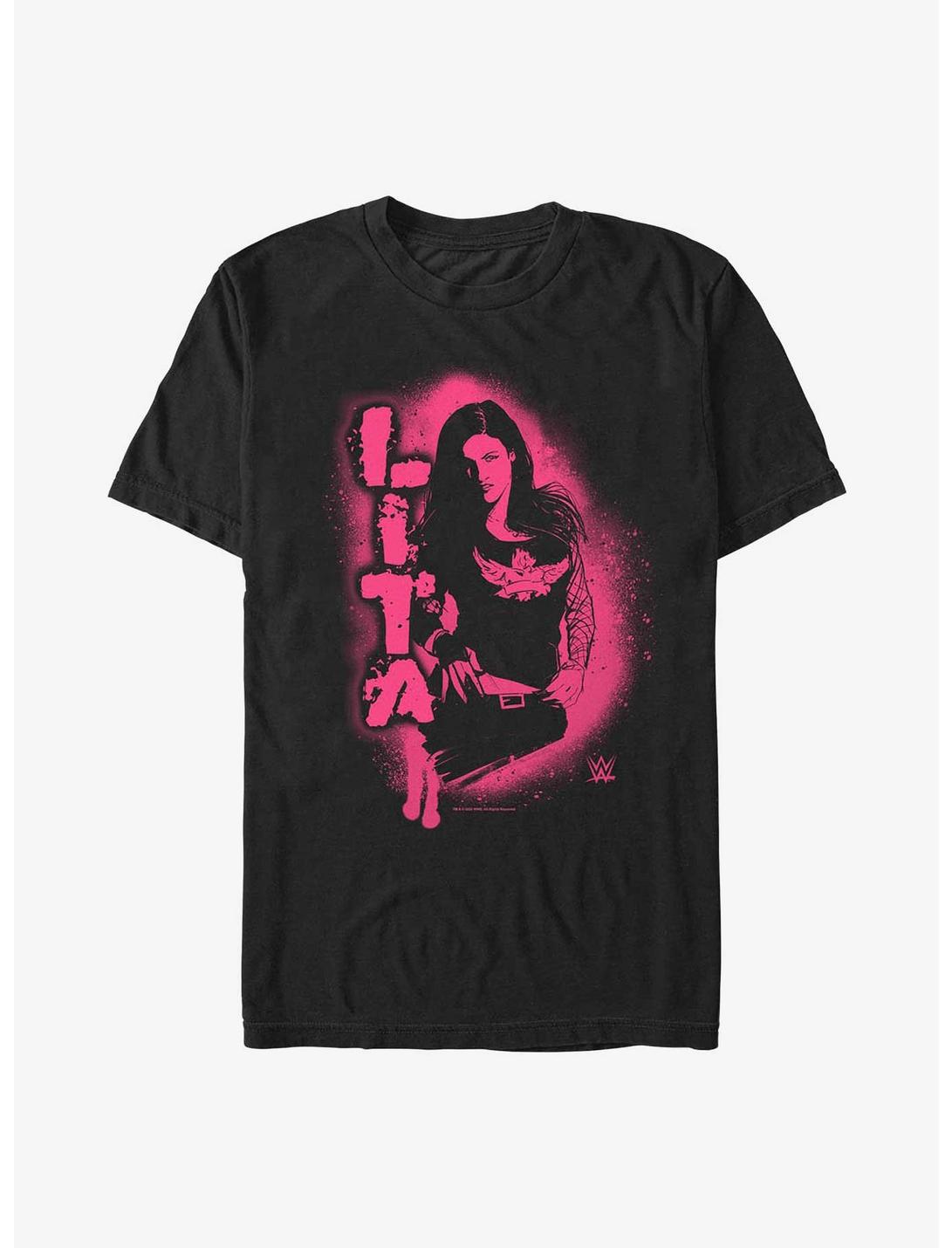 WWE Lita Stencil Portrait T-Shirt, BLACK, hi-res