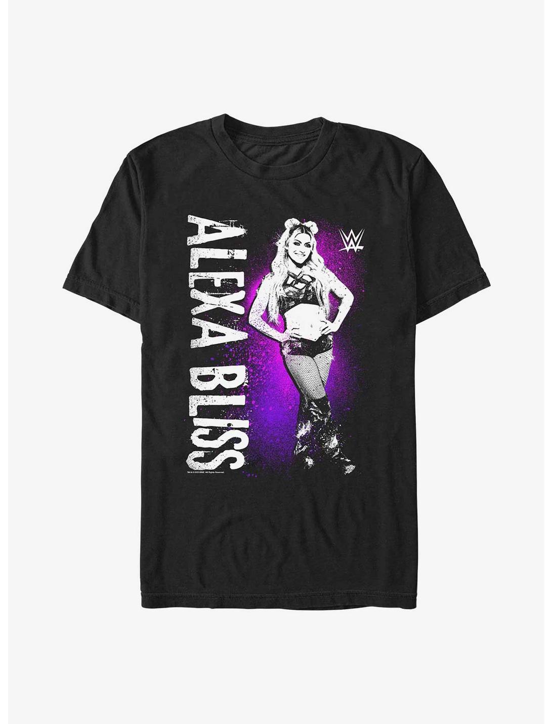 WWE Alexa Bliss Splatter Portrait T-Shirt, BLACK, hi-res