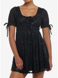 Cosmic Aura Skeleton Butterfly Lace-Up Dress, GREY, hi-res