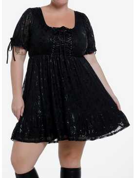 Cosmic Aura Skeleton Butterfly Lace-Up Dress Plus Size, , hi-res