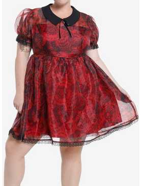 Social Collision Through The Looking Glass Organza Dress Plus Size, , hi-res