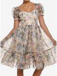 Thorn & Fable Through The Looking Glass Tea Party Organza Maxi Dress, PINK, hi-res