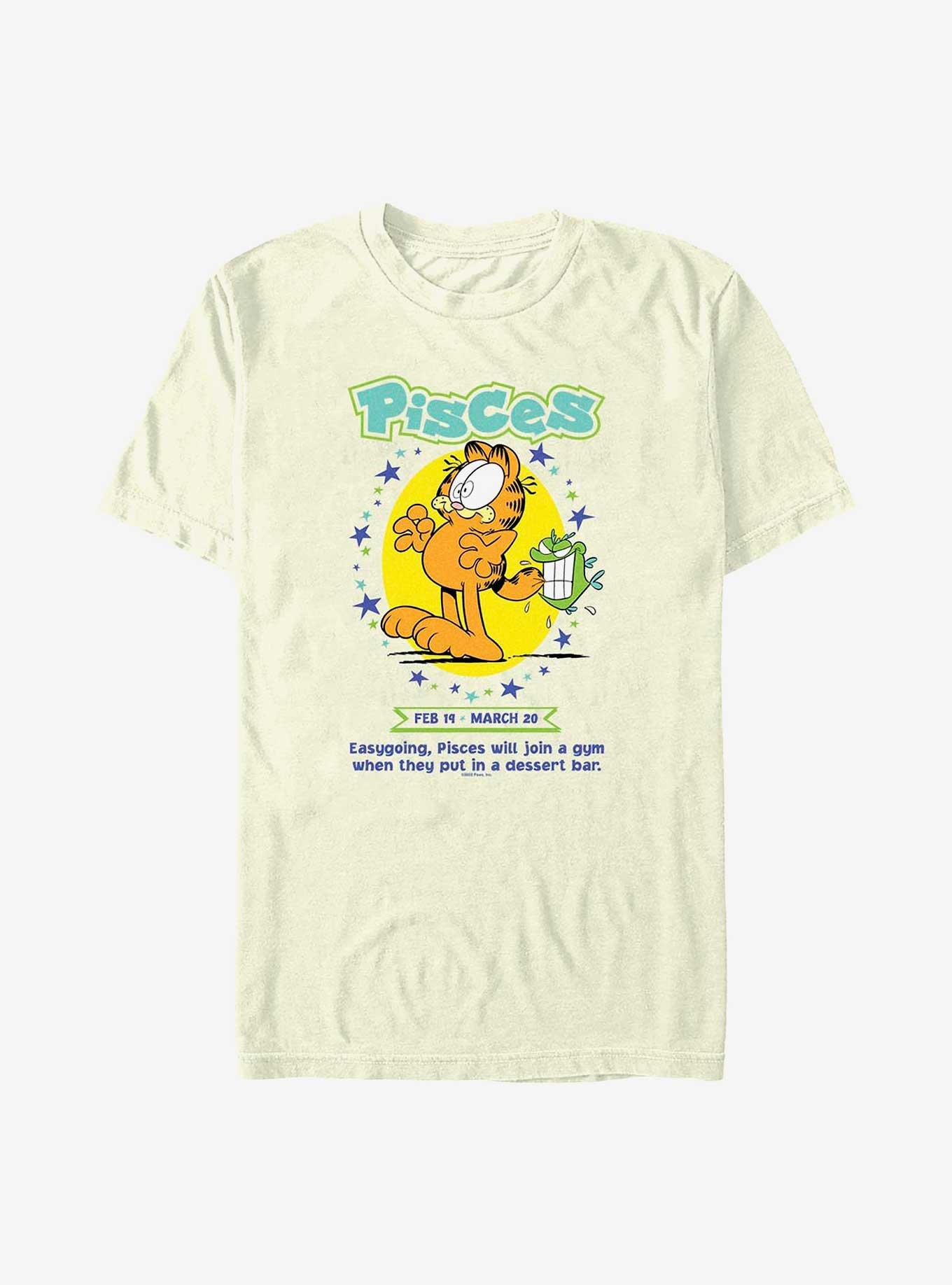 Garfield Pisces Horoscope T-Shirt, NATURAL, hi-res