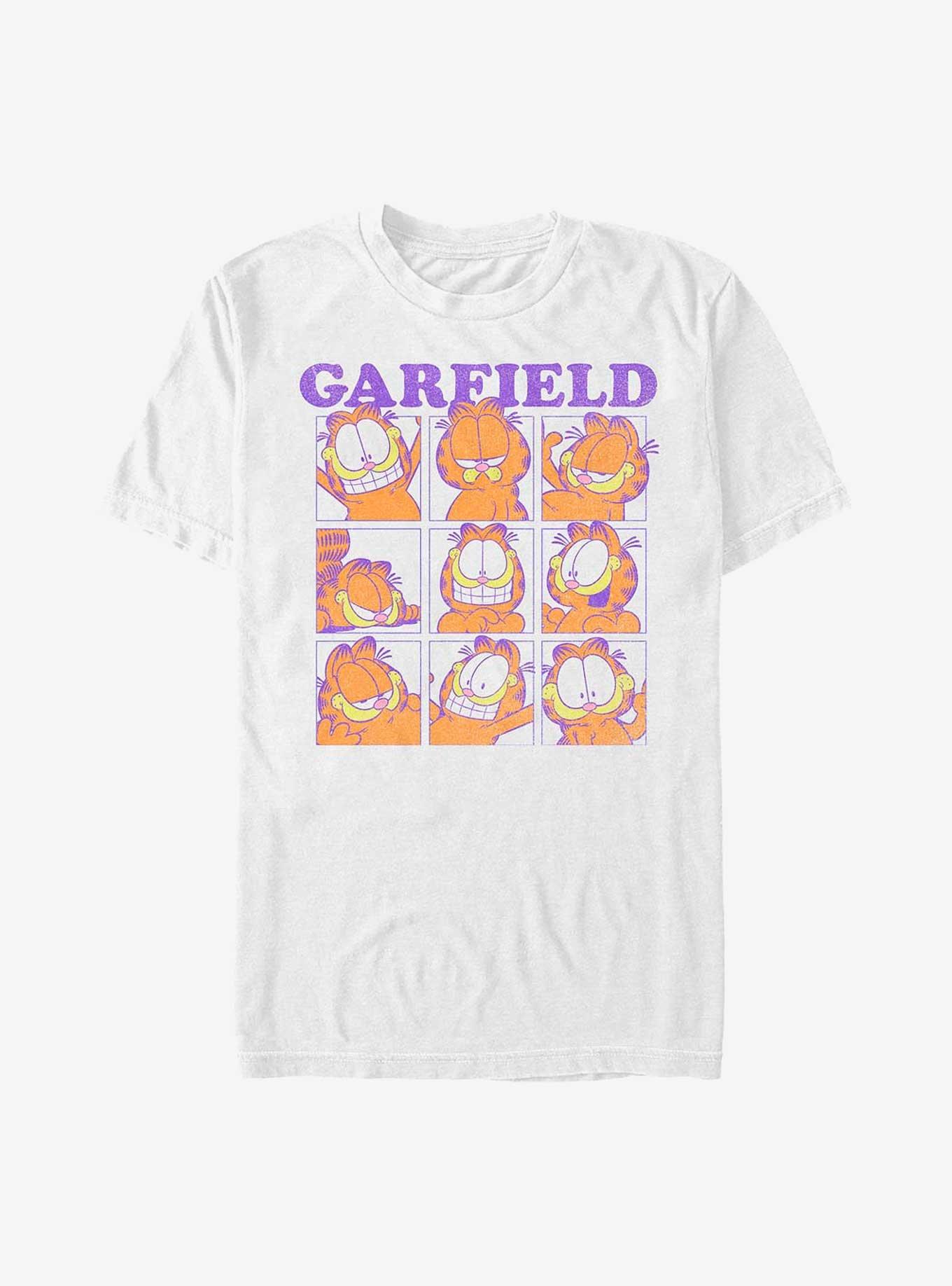 Garfield Many Faces of Garfield T-Shirt, WHITE, hi-res