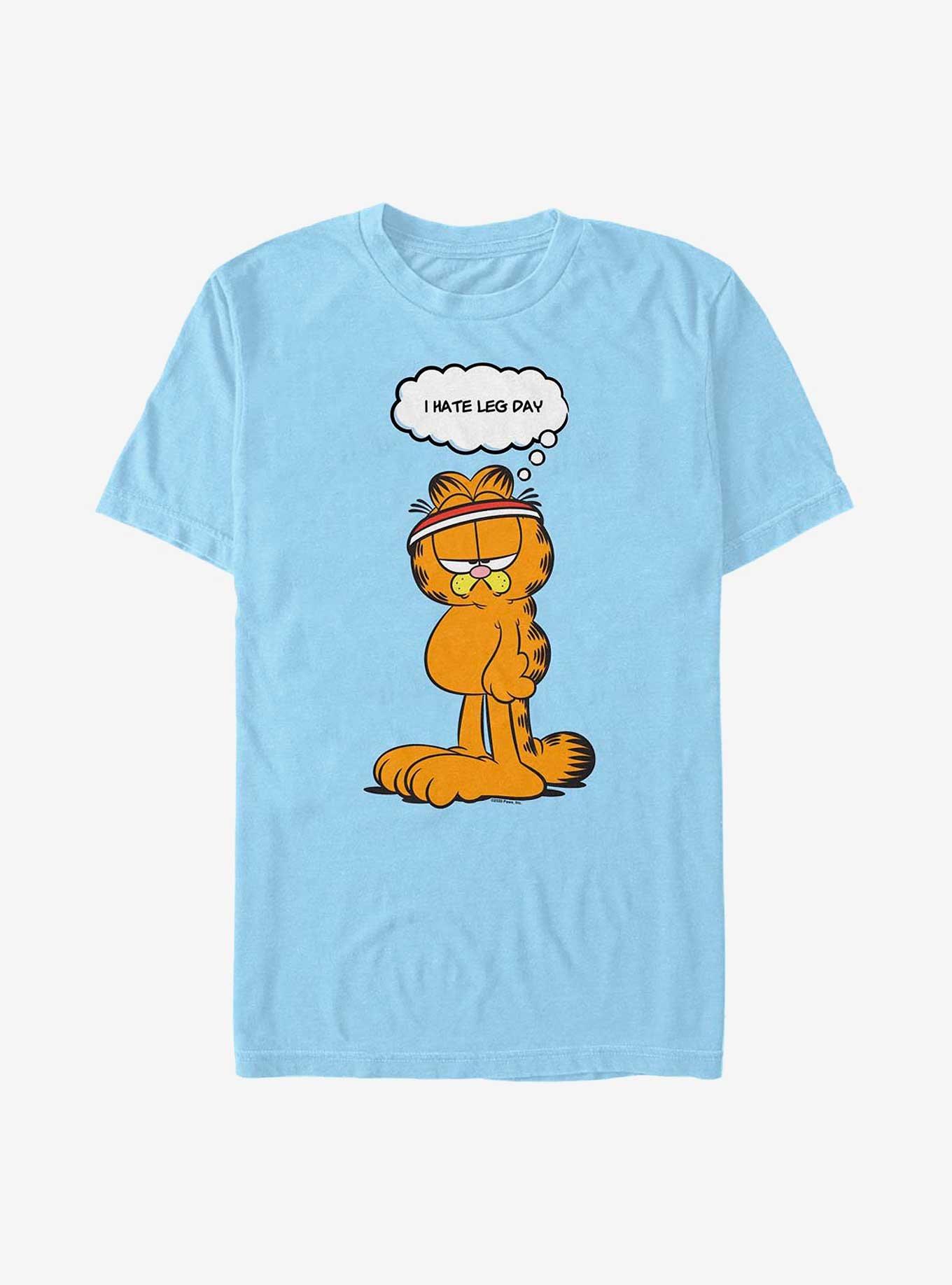 Garfield Leg Day T-Shirt, LT BLUE, hi-res