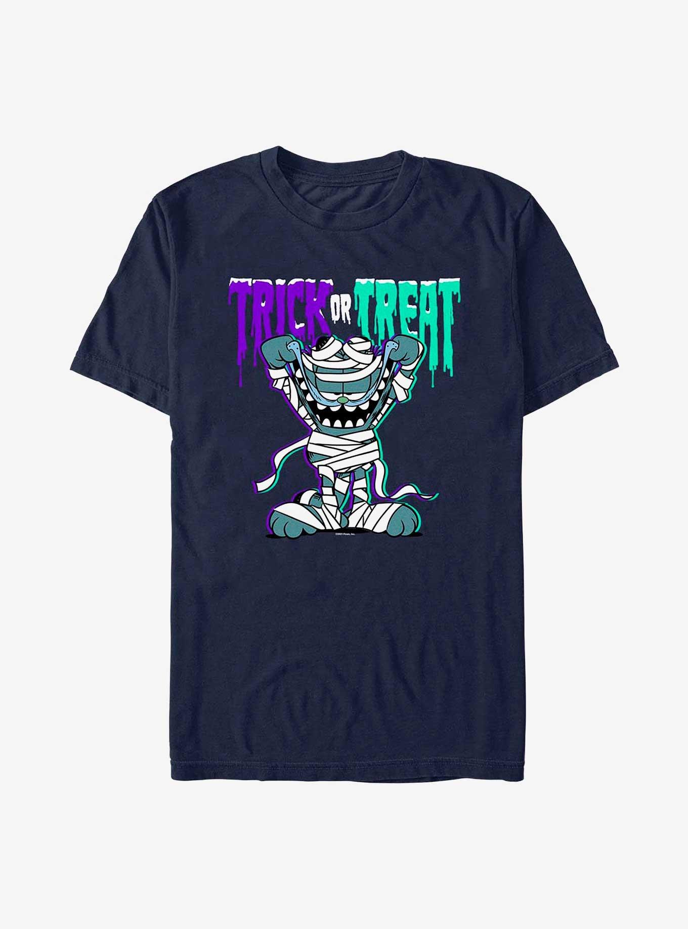 Garfield Mummy Trick or Treat T-Shirt, NAVY, hi-res