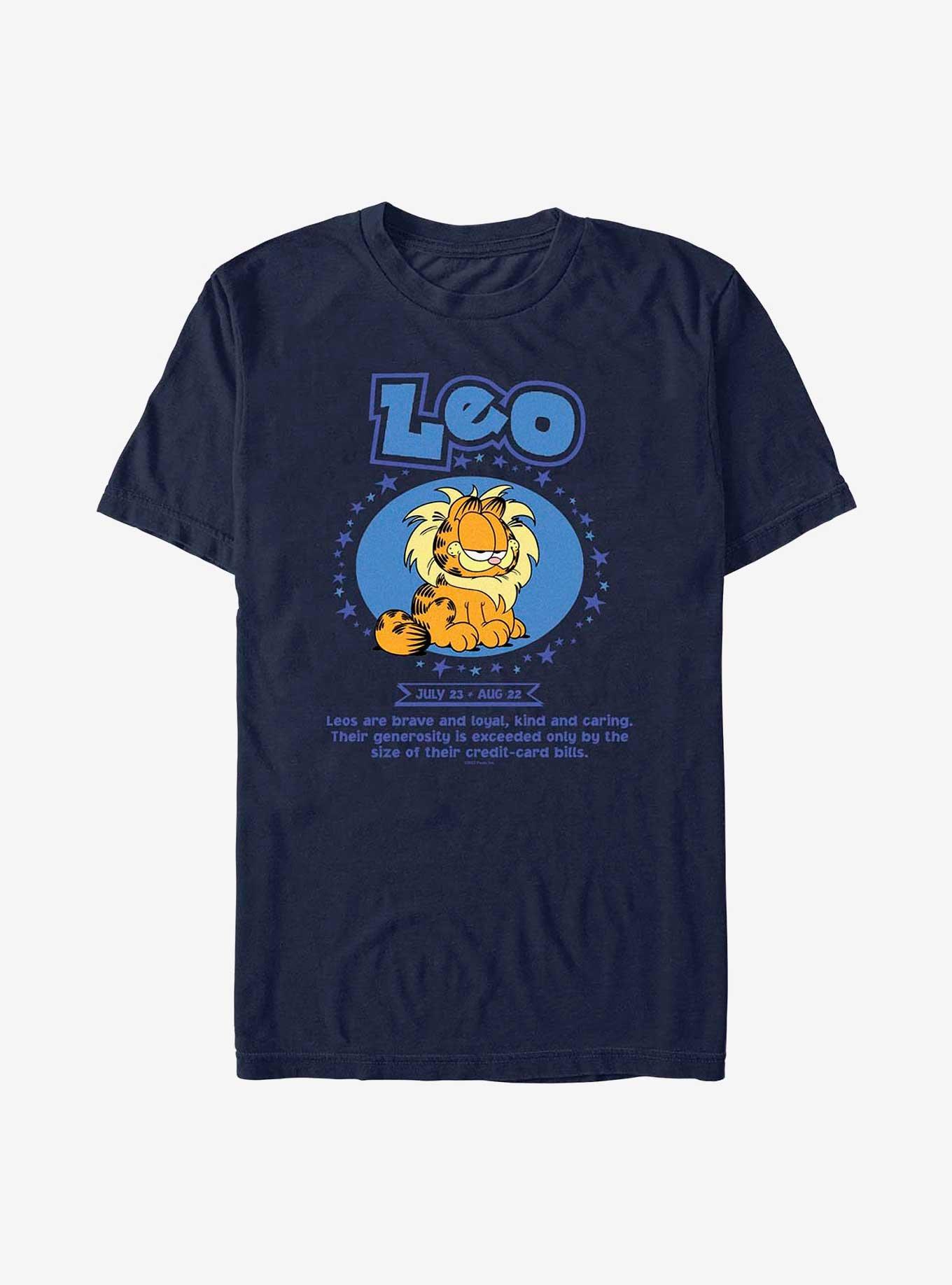 Garfield Leo Horoscope T-Shirt, NAVY, hi-res