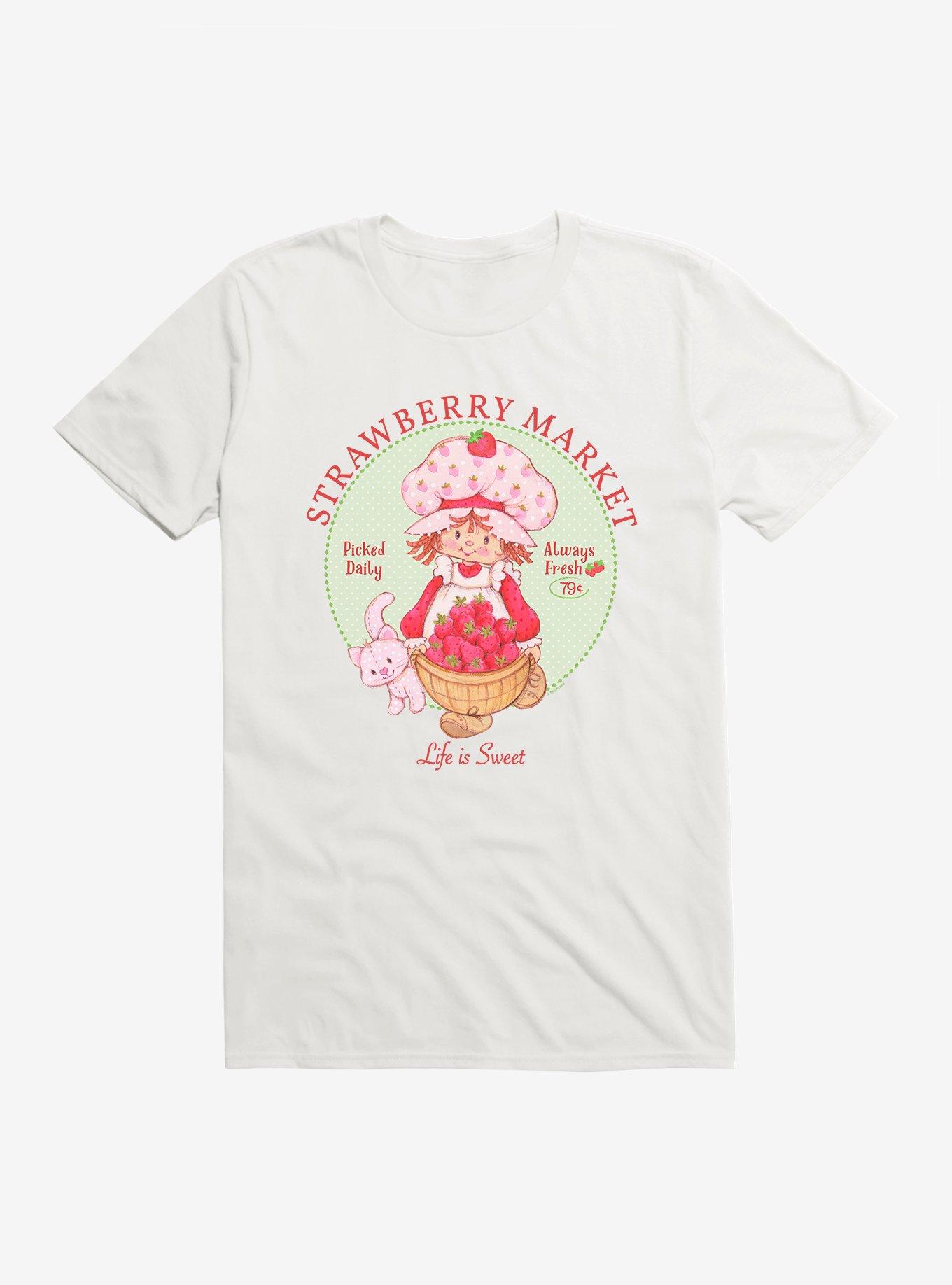 Strawberry Shortcake Strawberry Market T-Shirt, WHITE, hi-res