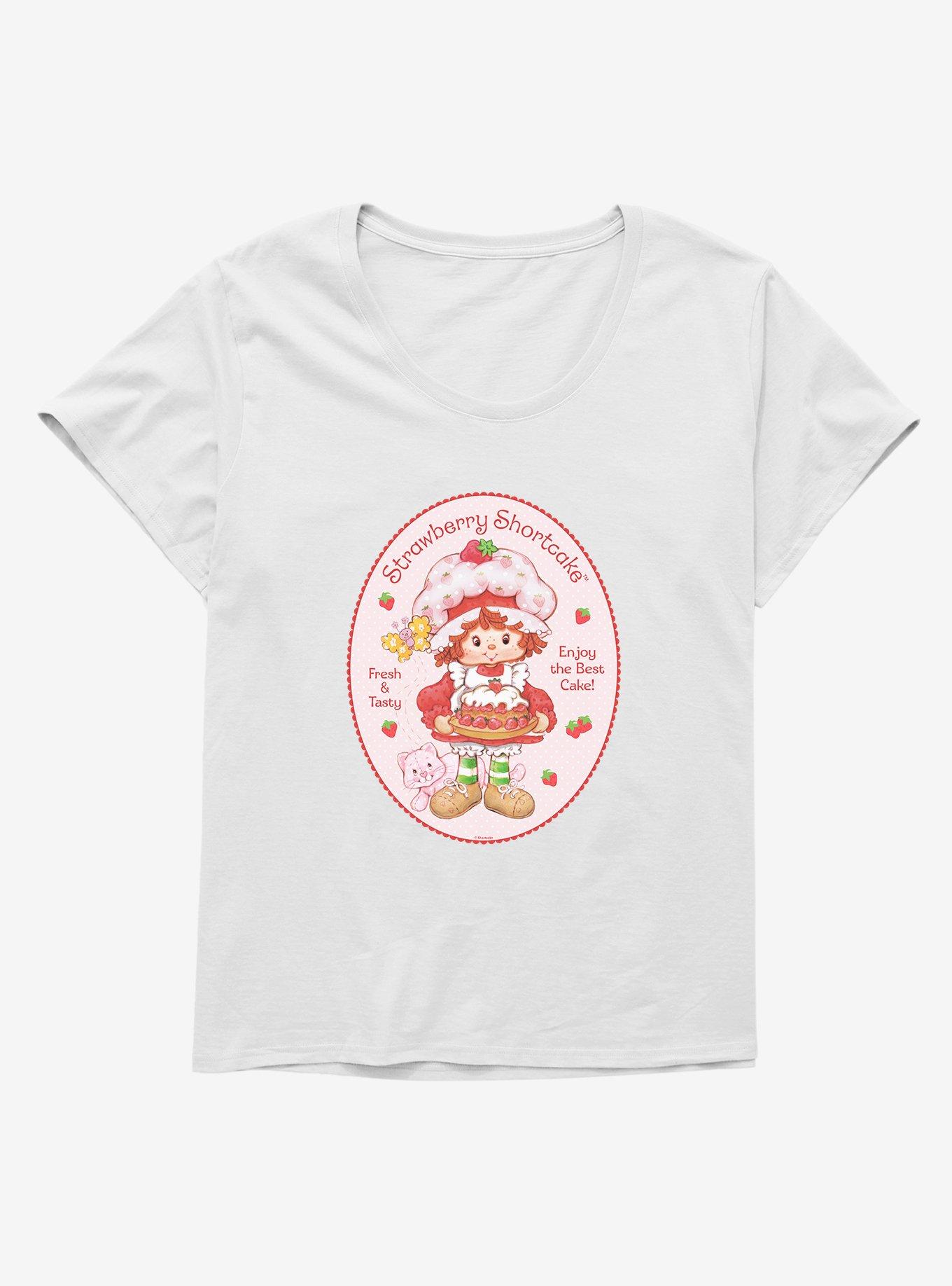 Strawberry Shortcake Fresh & Tasty Womens T-Shirt Plus Size, WHITE, hi-res