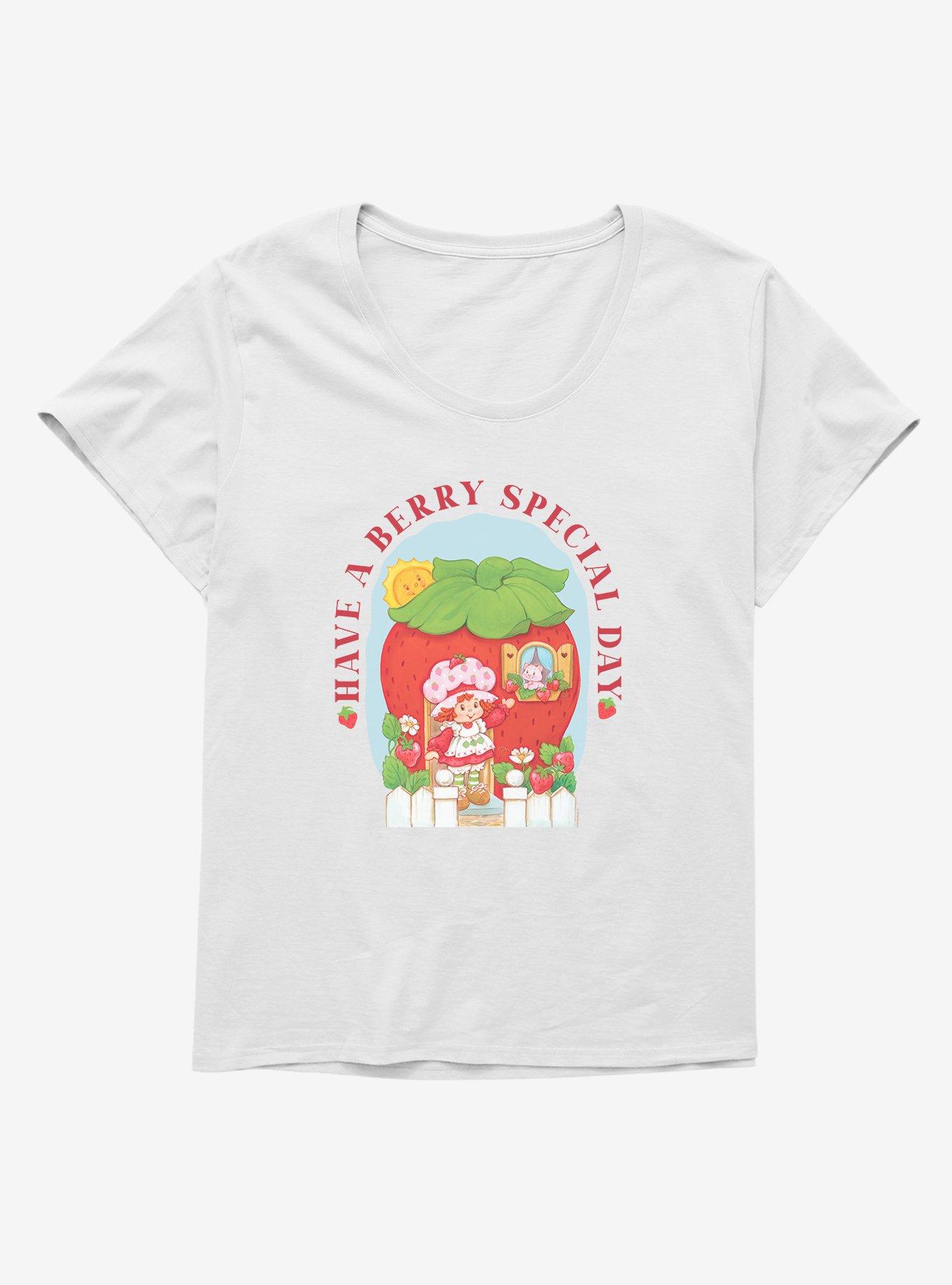 Strawberry Shortcake Berry Special Day Womens T-Shirt Plus Size, WHITE, hi-res