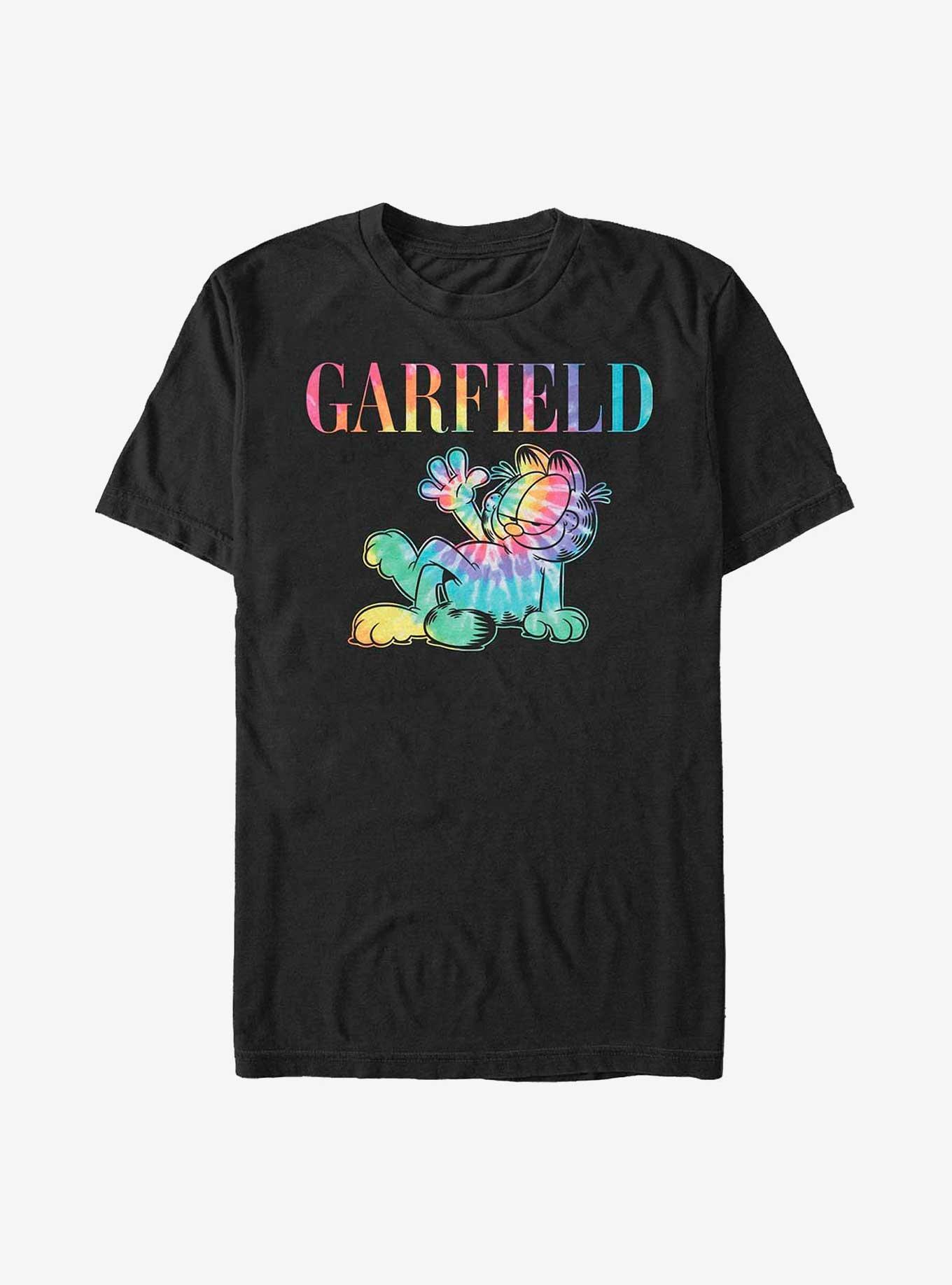 Garfield Tie-Dye Cat T-Shirt, BLACK, hi-res