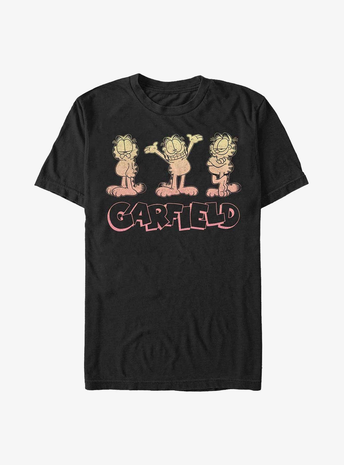 Garfield Triple Garfs T-Shirt, BLACK, hi-res