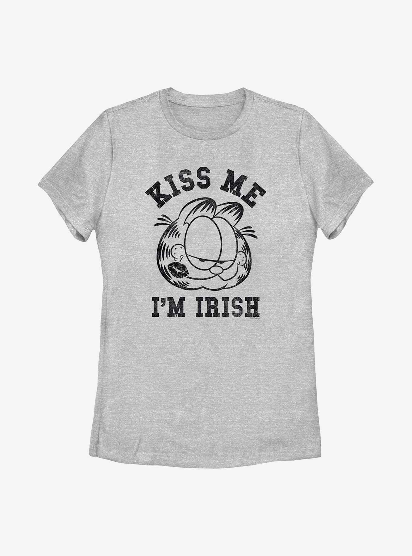 Garfield Kiss Me I'm Irish Women's T-Shirt, ATH HTR, hi-res