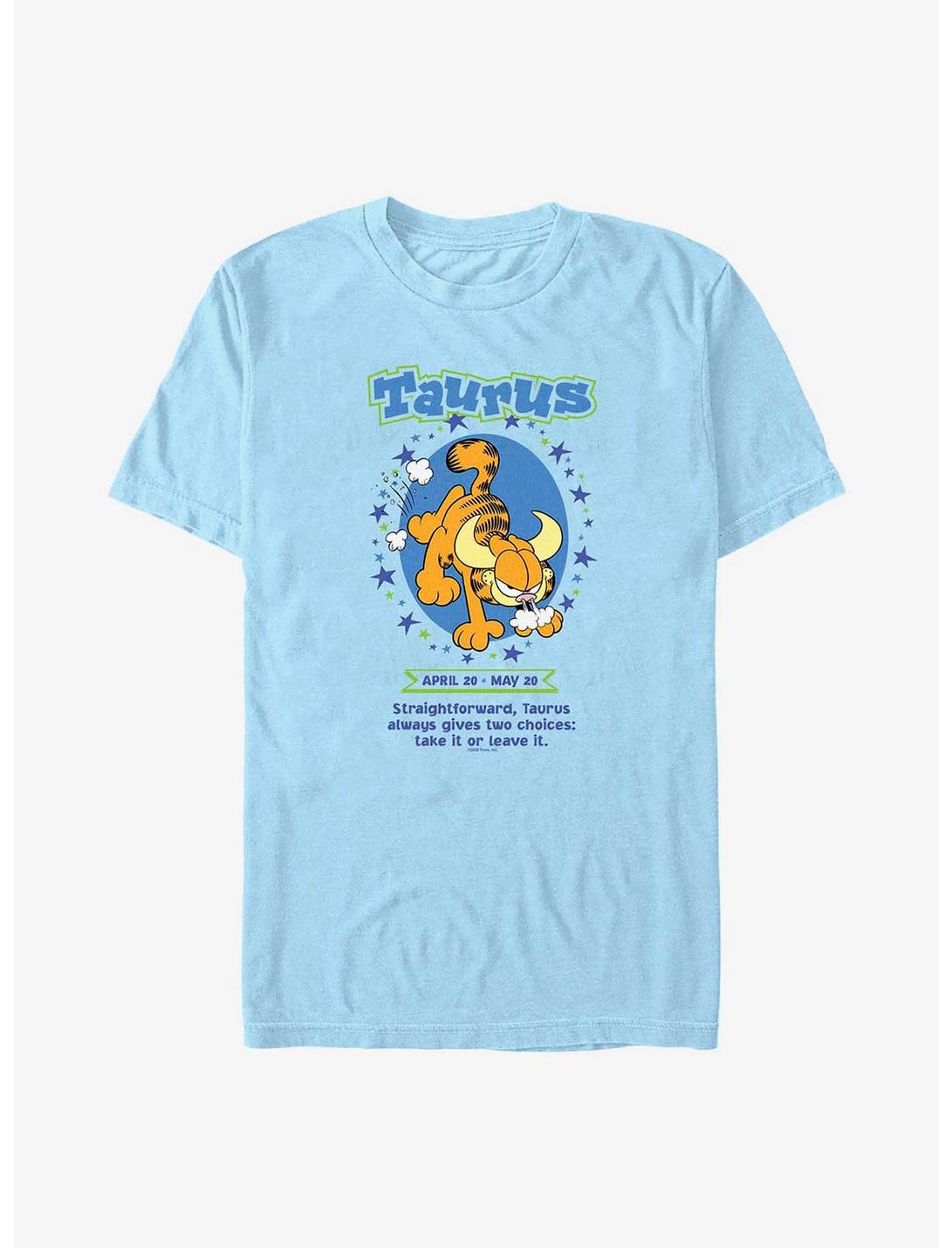 Garfield Taurus Horoscope T-Shirt, LT BLUE, hi-res