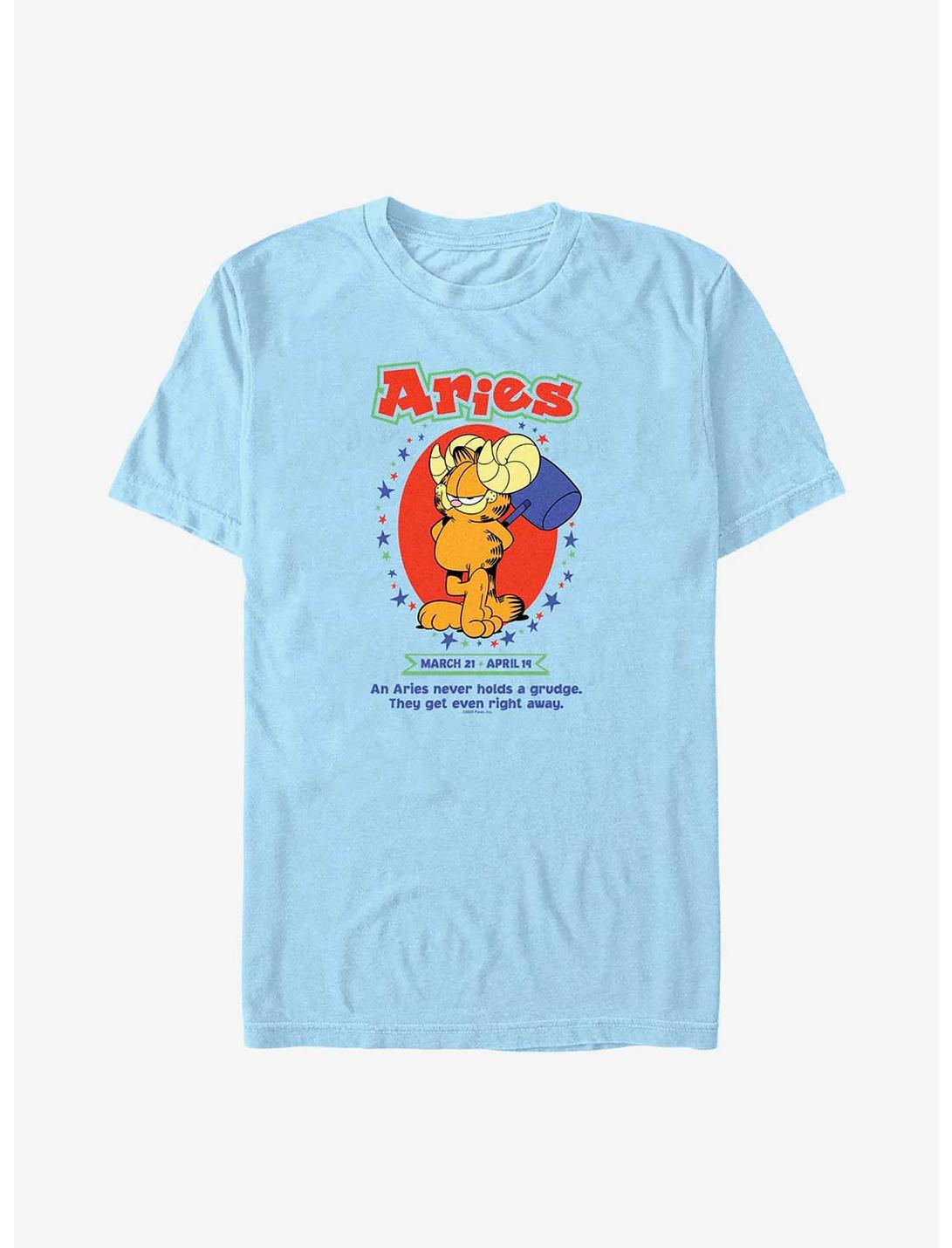 Garfield Aries Horoscope T-Shirt, LT BLUE, hi-res