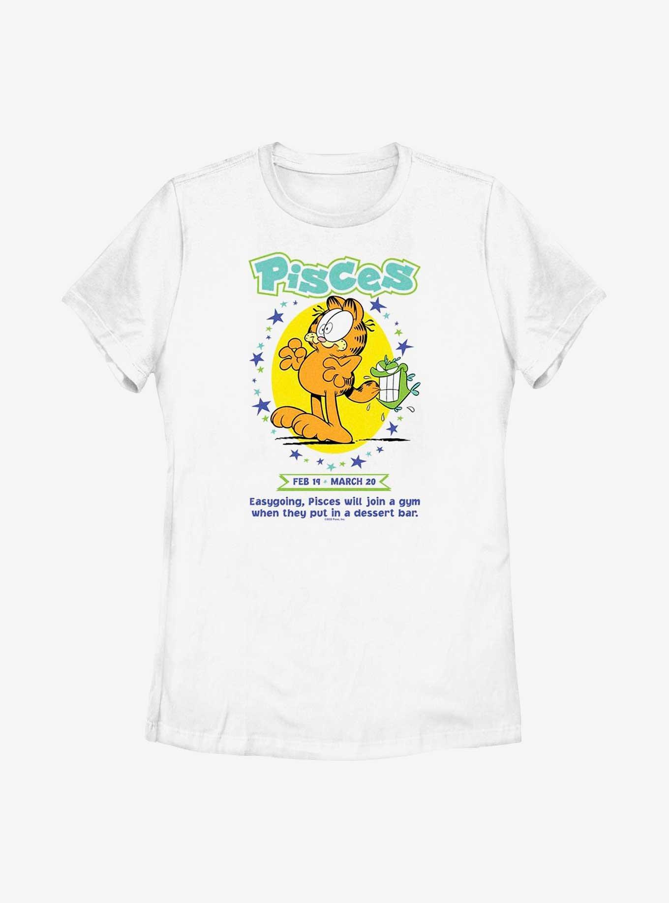 Garfield Pisces Horoscope Women's T-Shirt, WHITE, hi-res