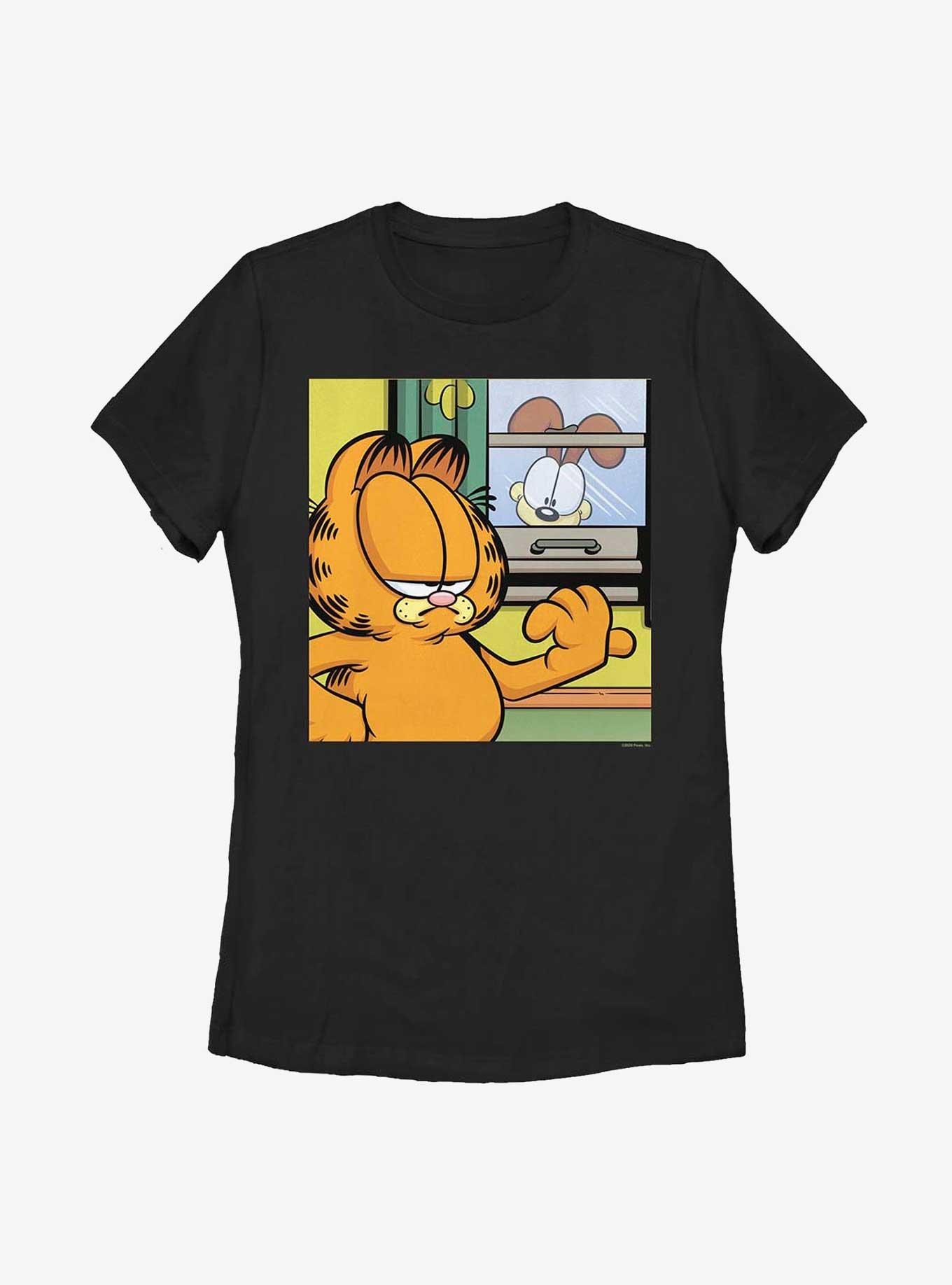 Garfield Window Talk Women's T-Shirt, BLACK, hi-res