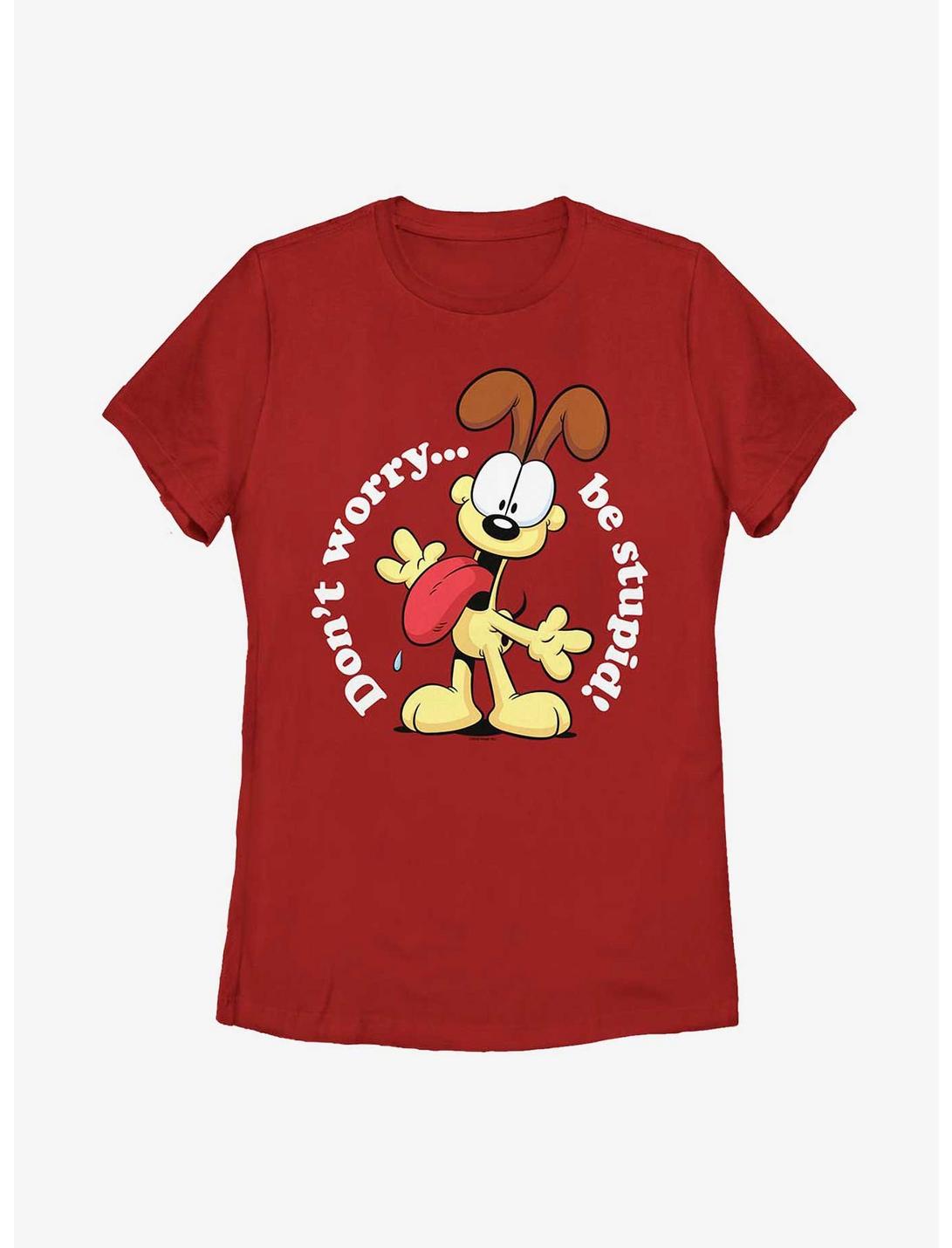 Garfield Odie Be Stupid Women's T-Shirt, RED, hi-res