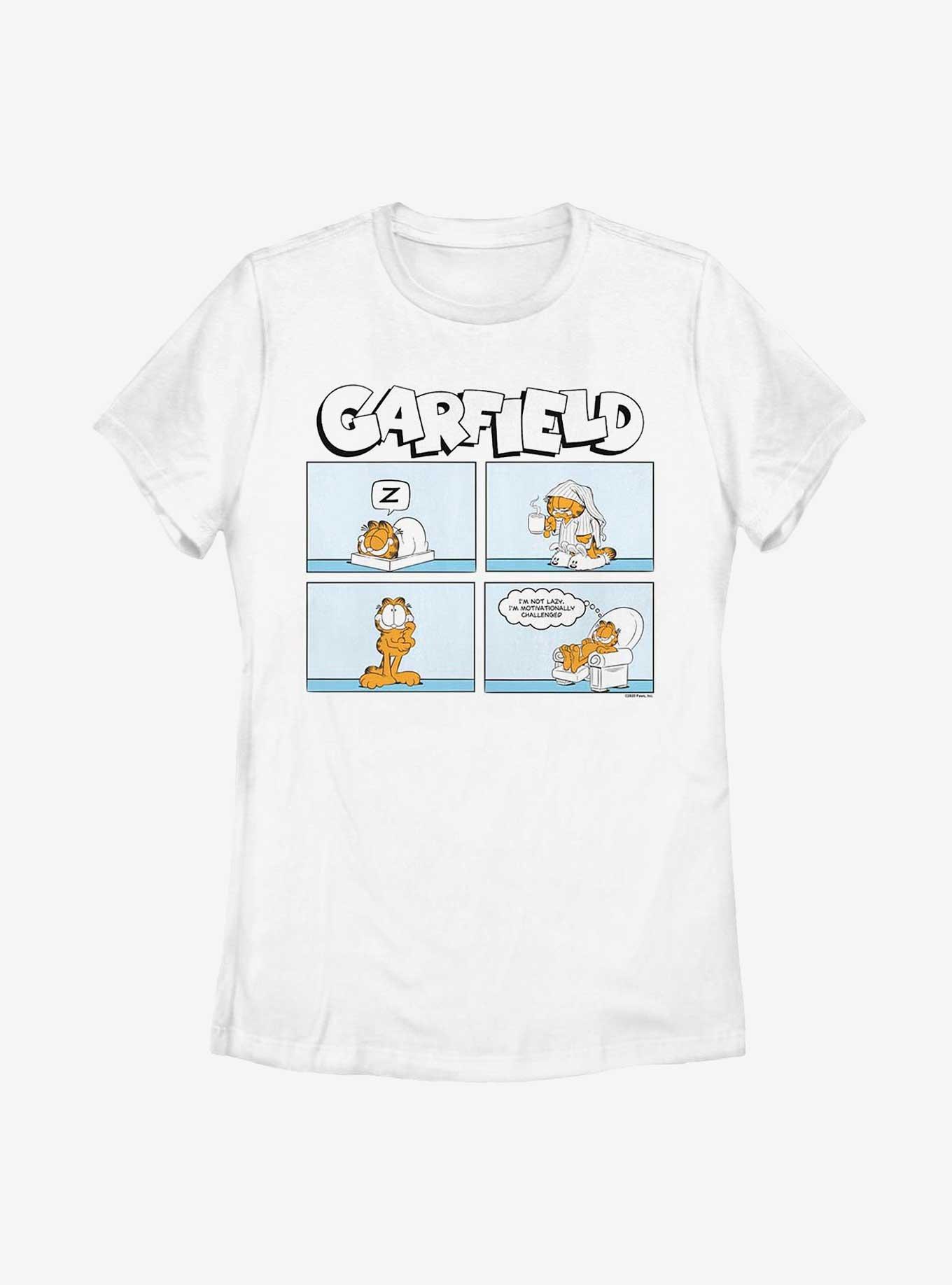 Garfield Not Lazy Comic Women's T-Shirt, WHITE, hi-res