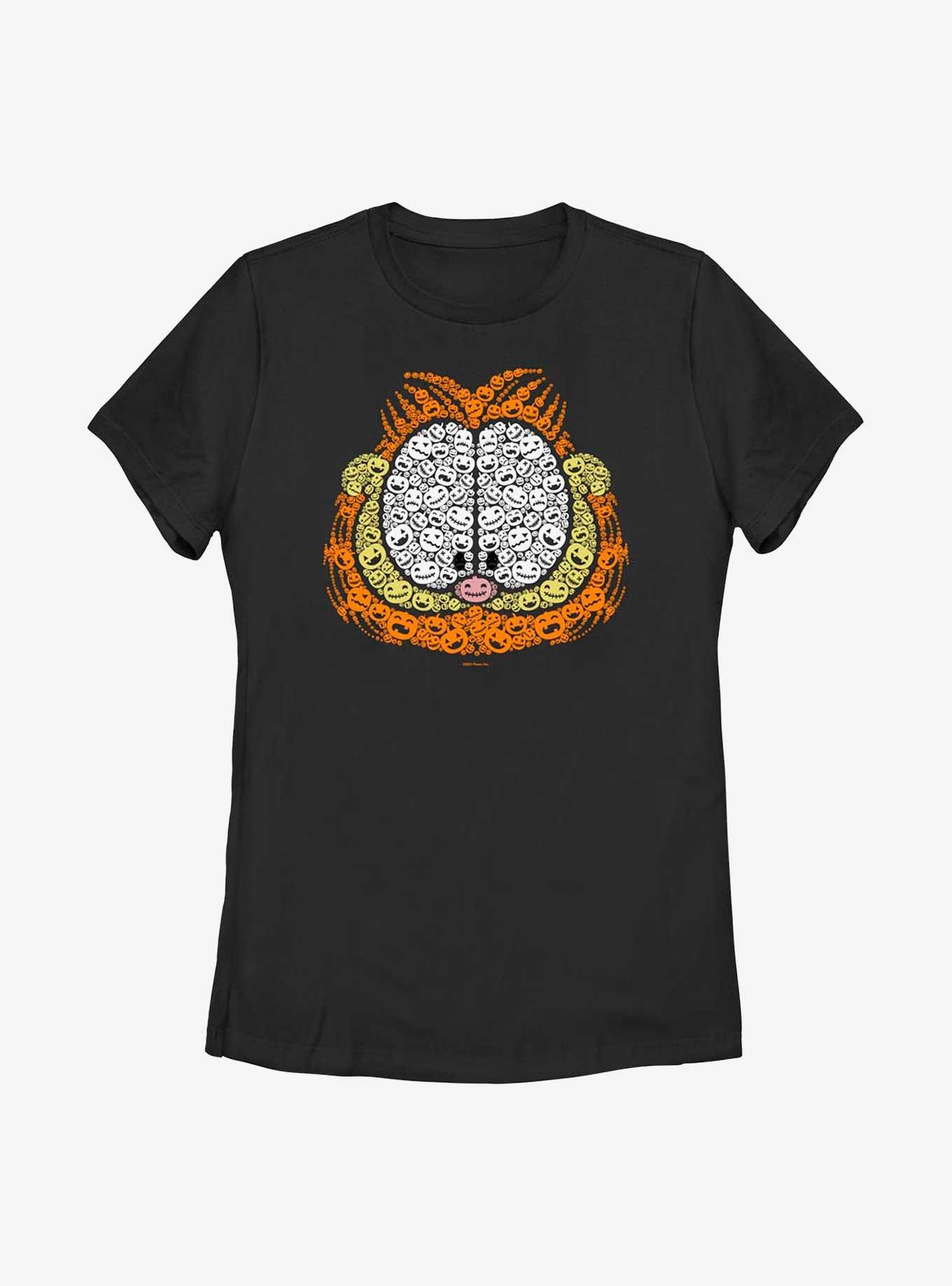 Garfield Pumpkin Face Fill Women's T-Shirt, BLACK, hi-res