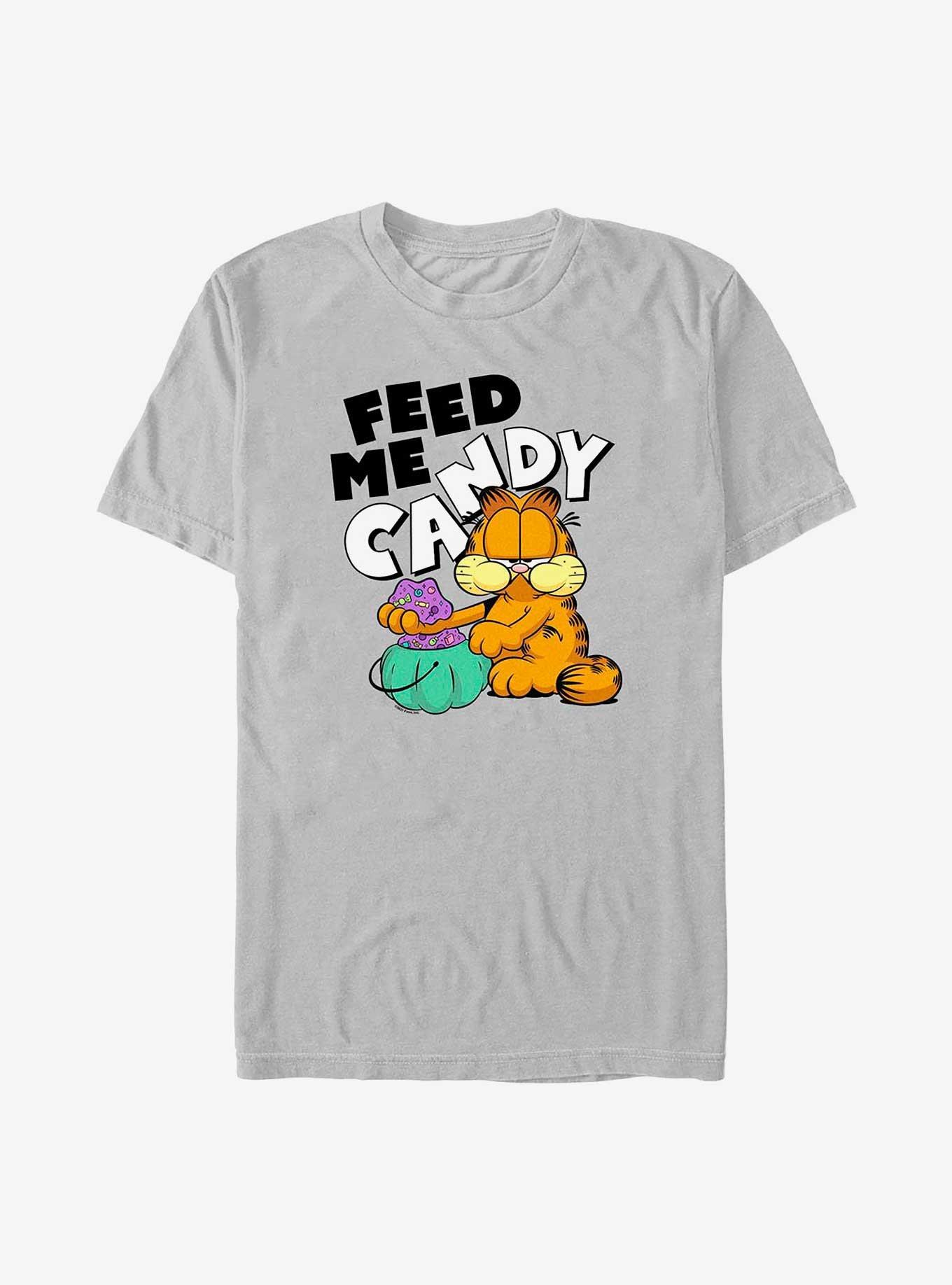 Garfield Feed Me Candy T-Shirt, SILVER, hi-res