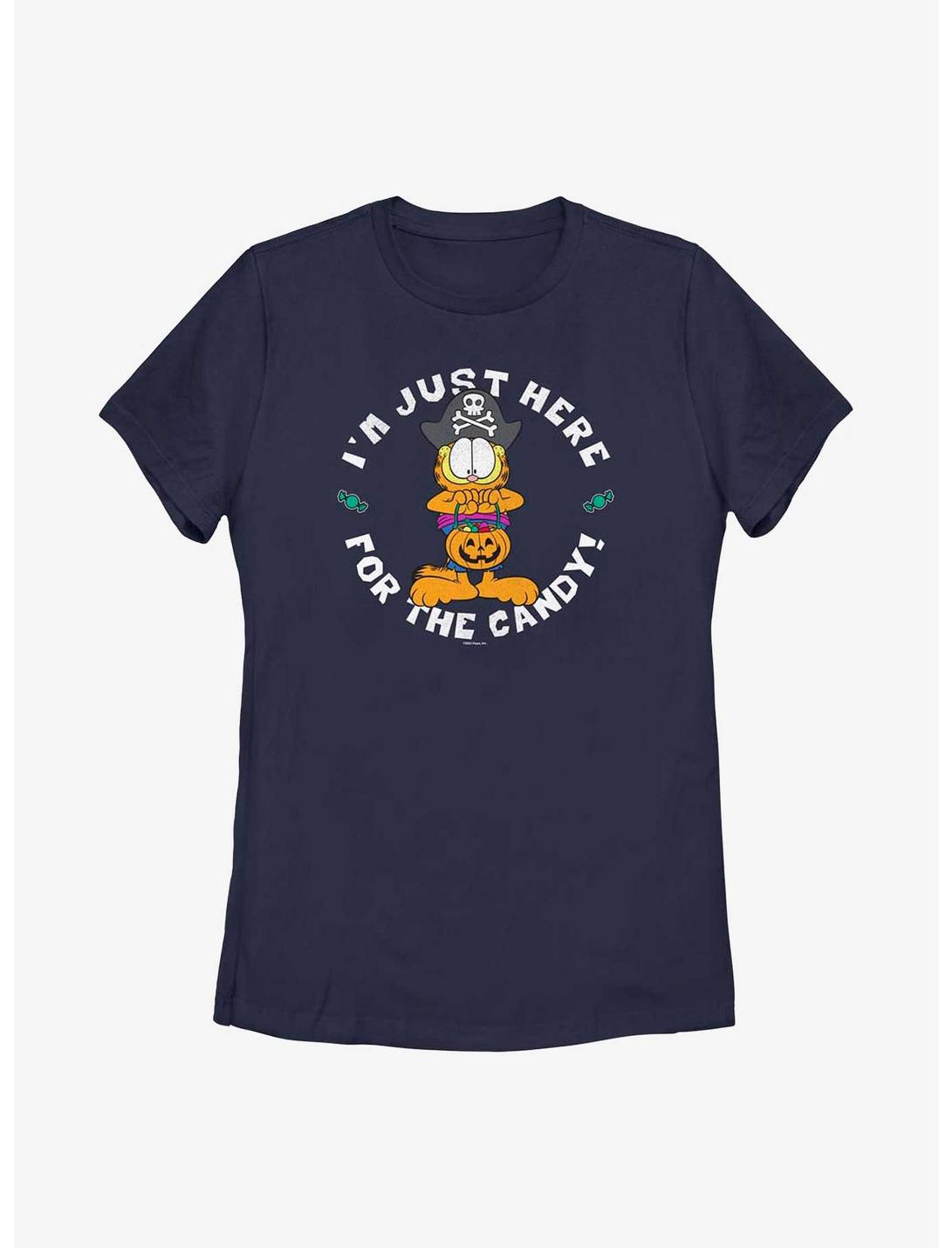 Garfield Here For Candy Women's T-Shirt, NAVY, hi-res