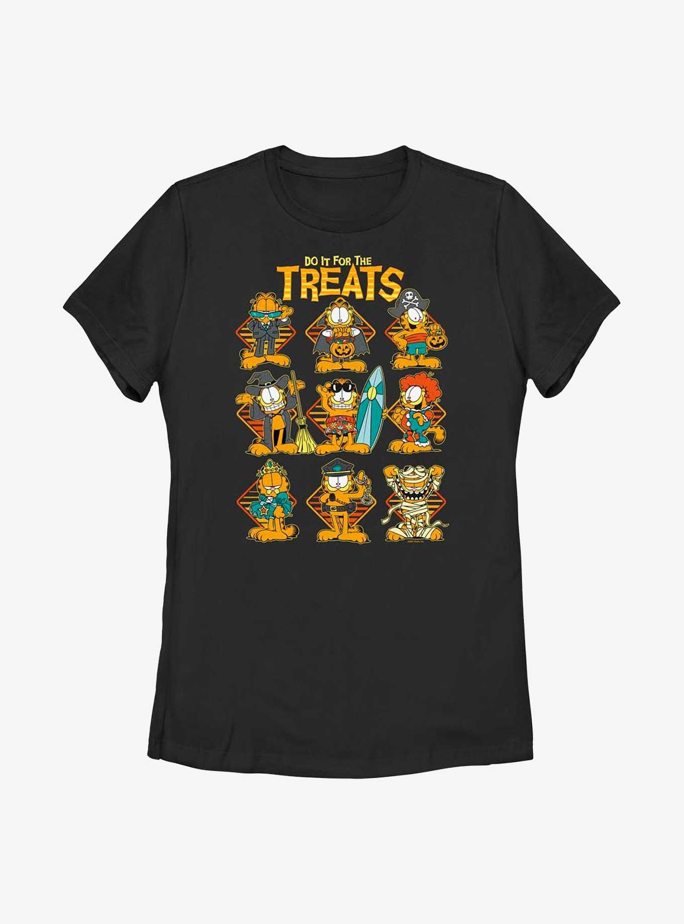 Garfield For The Treats Women's T-Shirt, BLACK, hi-res