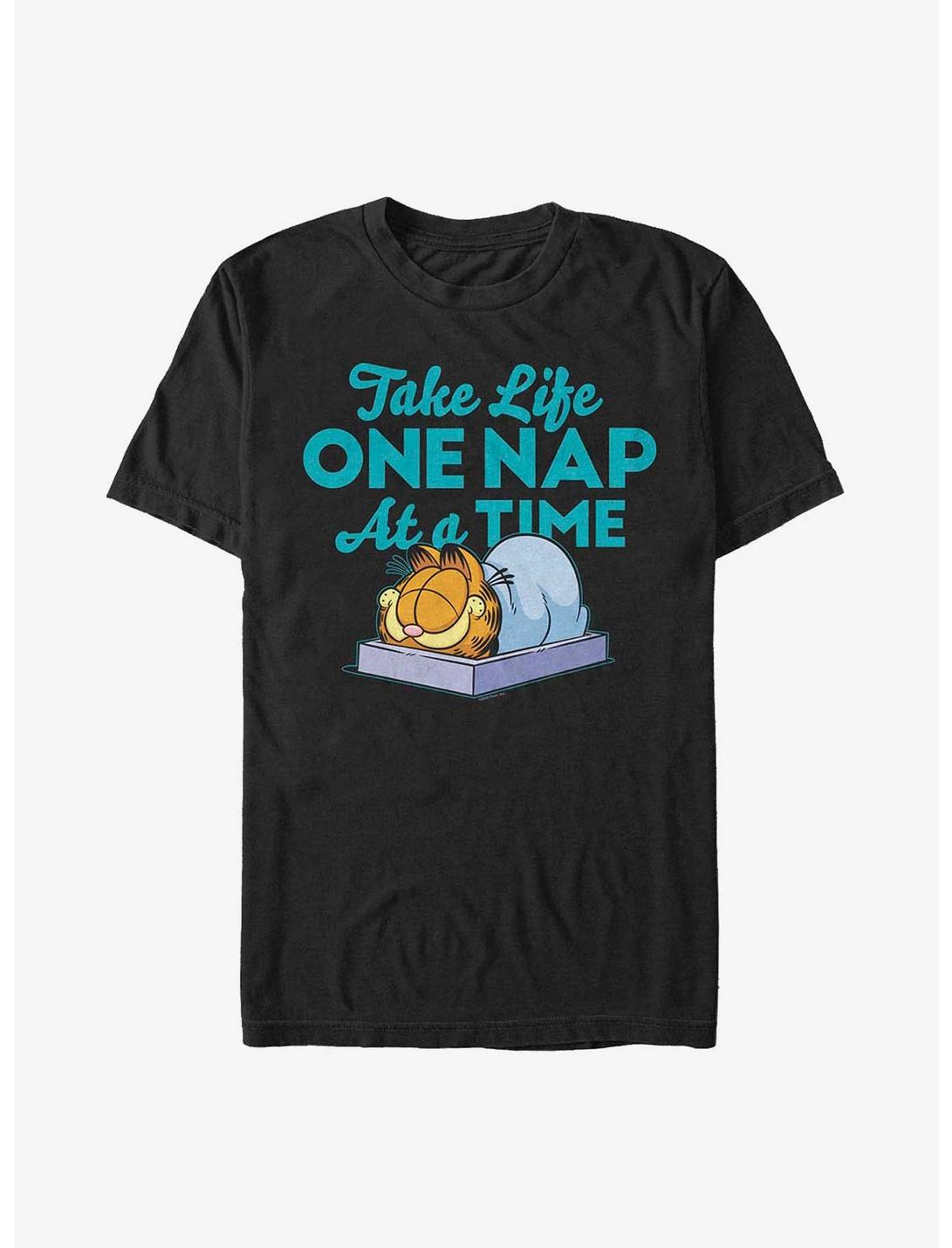 Garfield One Nap At A Time T-Shirt, BLACK, hi-res
