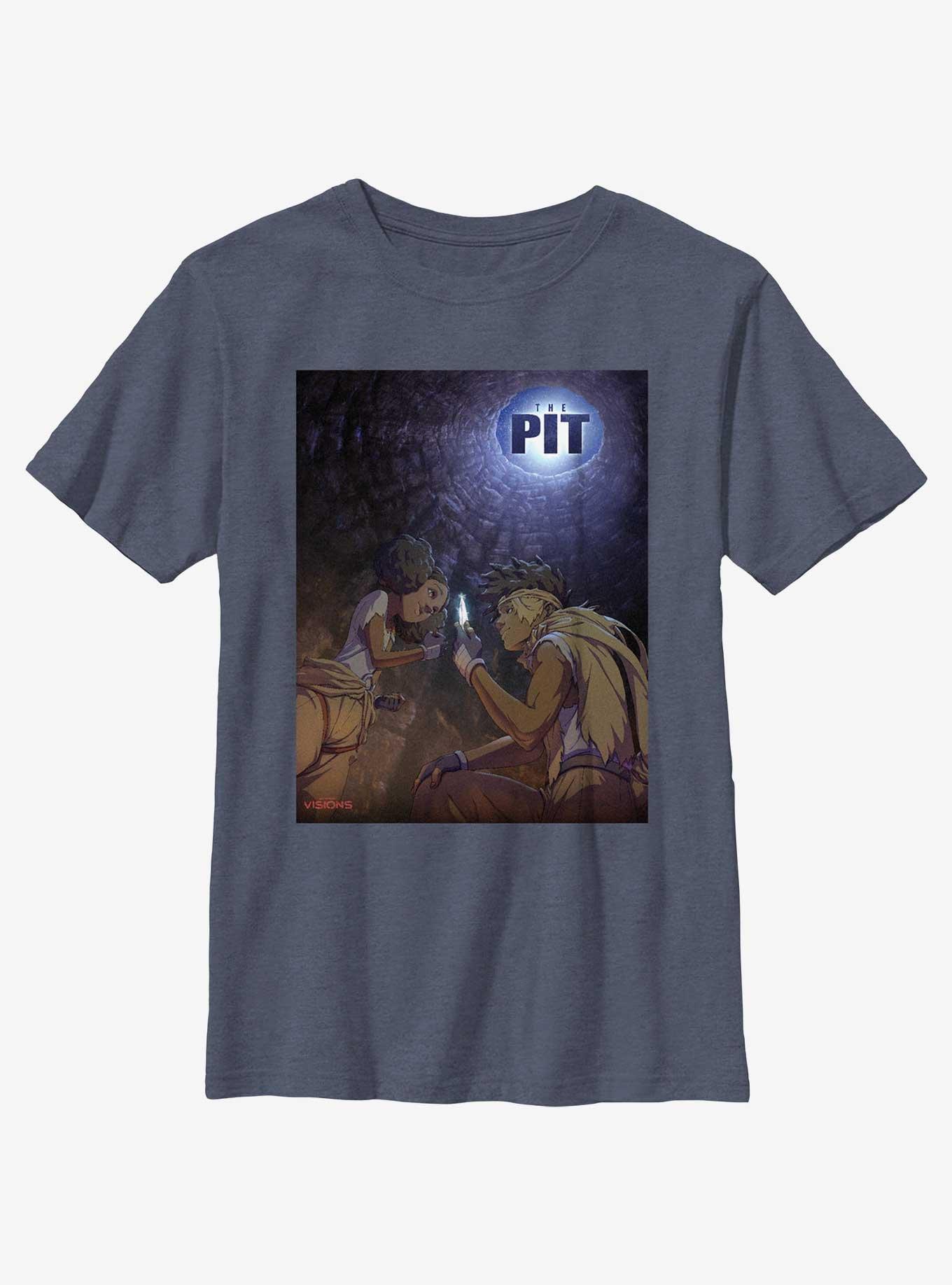 Star Wars: Visions The Pit Poster Youth T-Shirt, NAVY HTR, hi-res